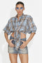 Camicia Casual Blu da Donna di Zenaida Bogas