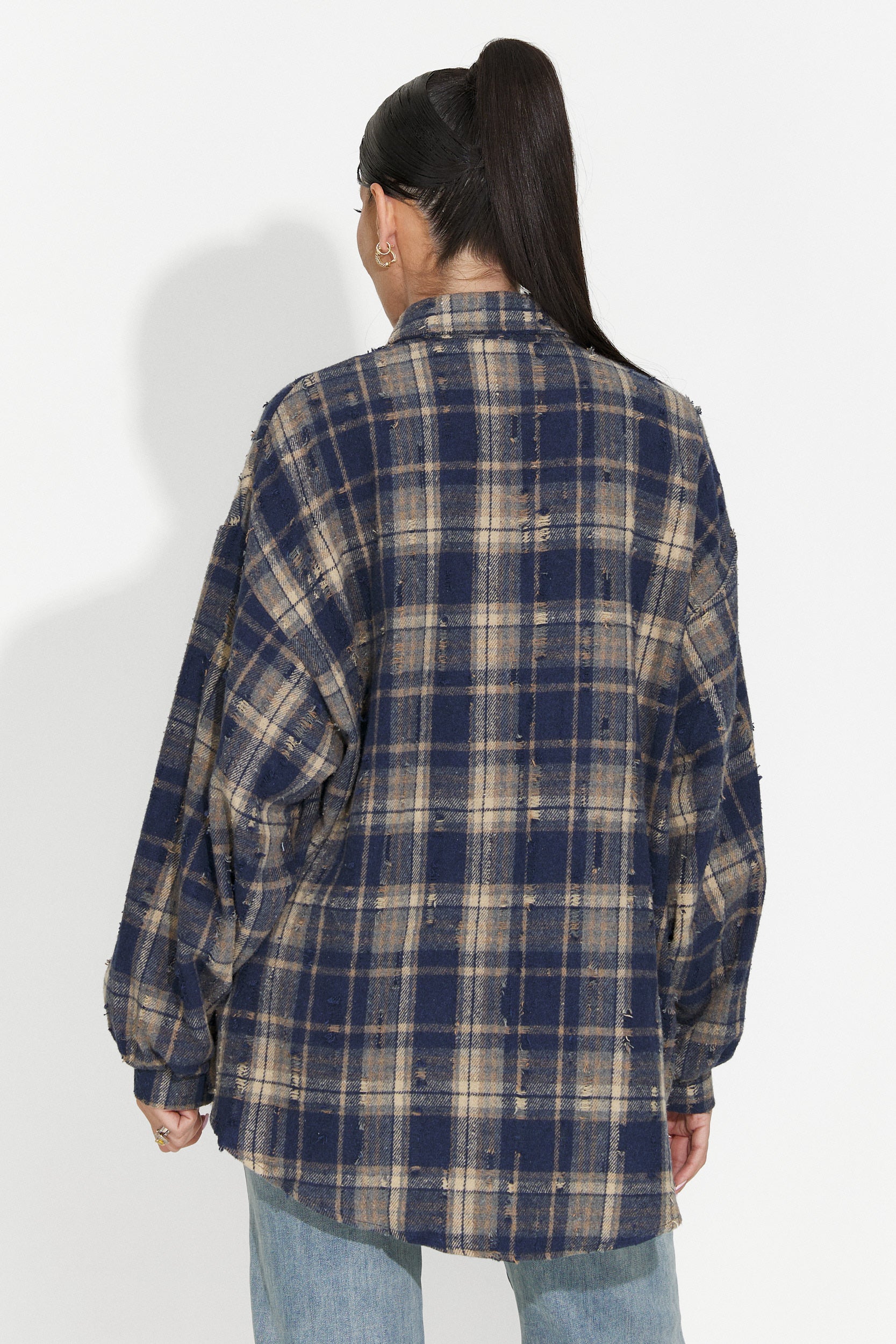 Camicia casual da donna blu marino Jasara Bogas