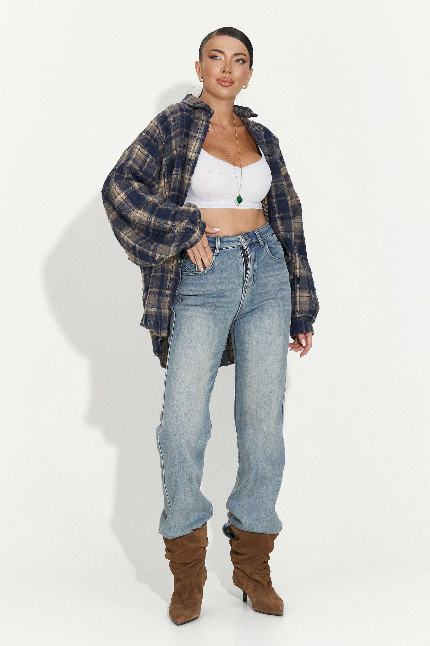 Camicia casual da donna blu marino Jasara Bogas