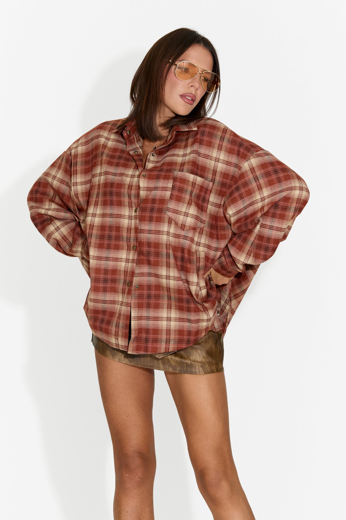 Camicia da donna casual color mattone Drafts Bogas