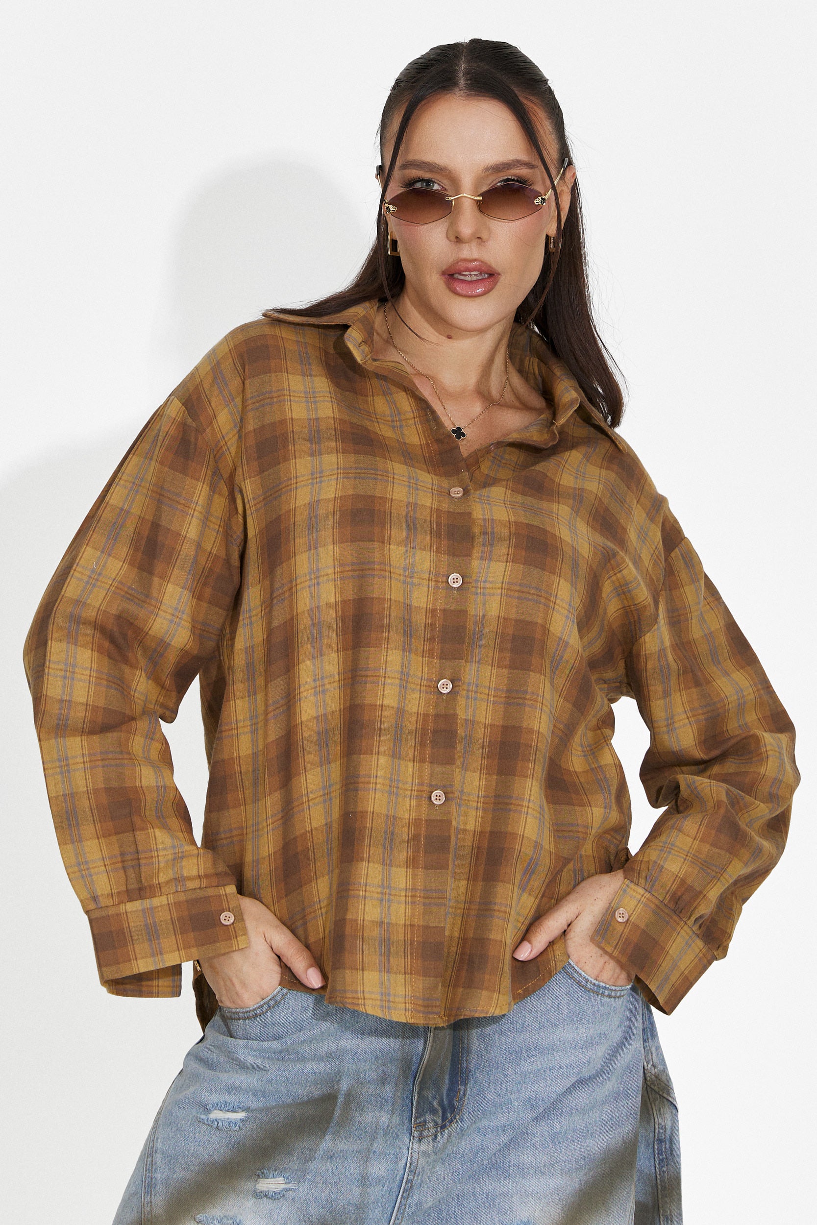 Camicia Casual Gialla da Donna di Barcely Bogas