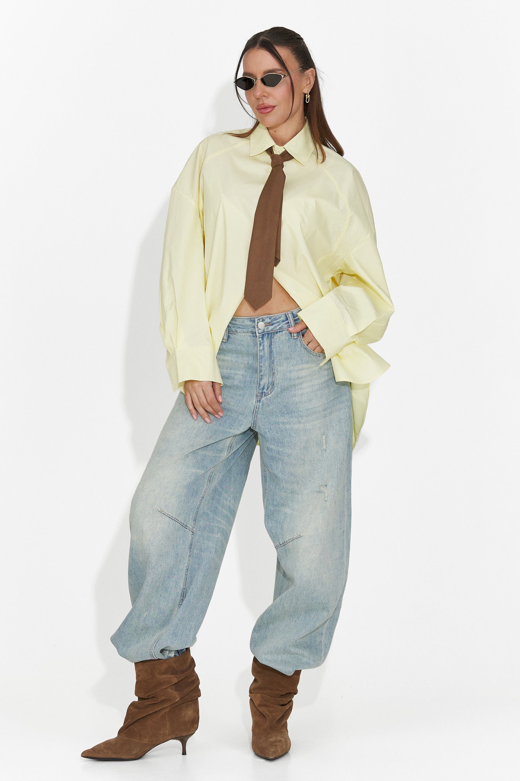 Camicia Casual Gialla da Donna di Abrienda Bogas