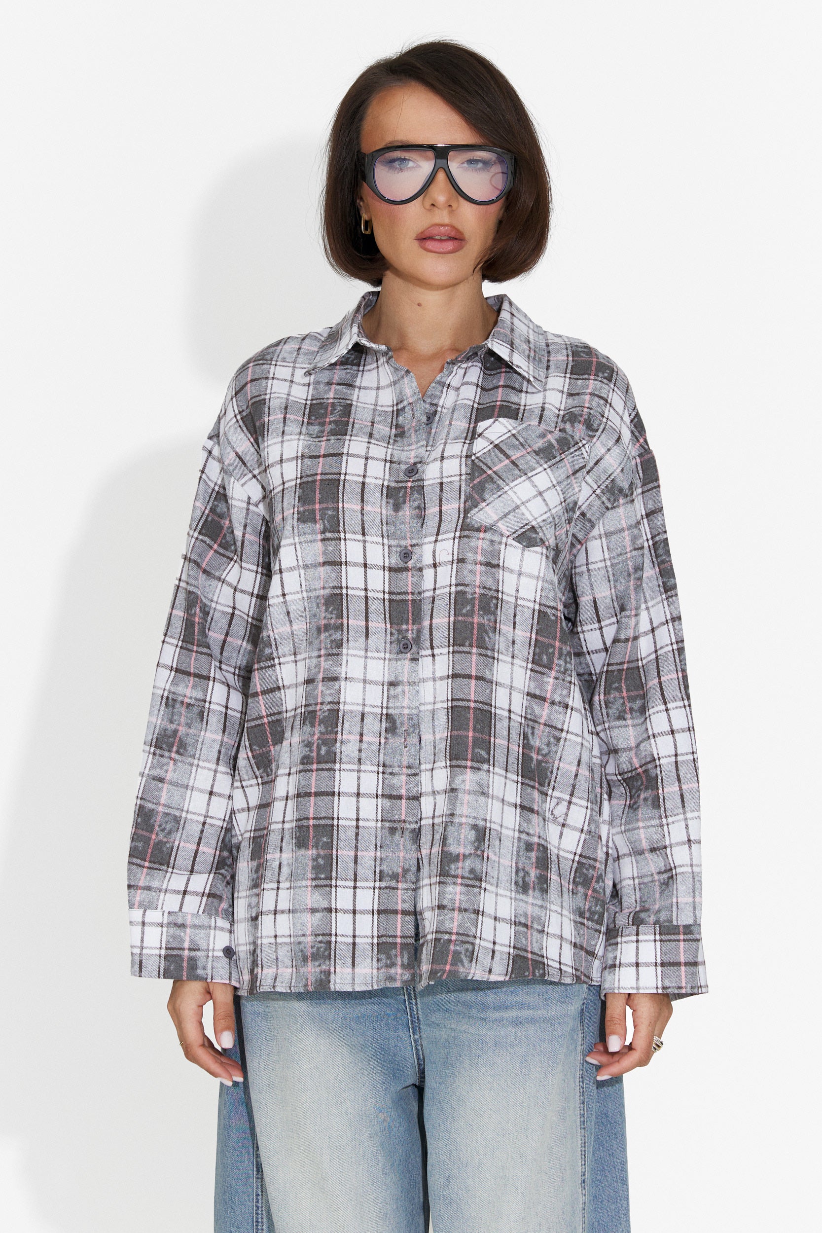 Camicia Casual Grigia da Donna Adelyma Bogas