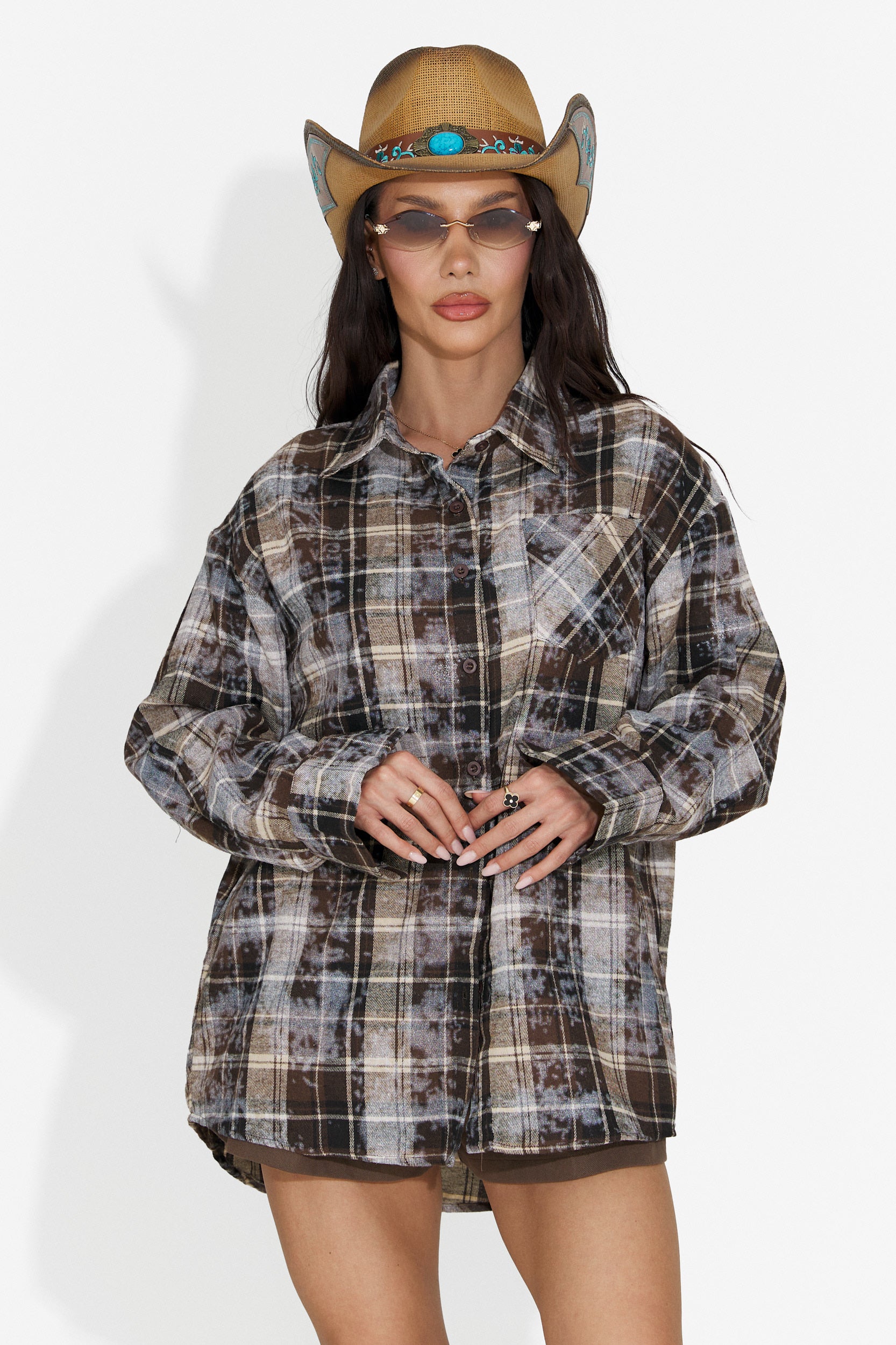 Camicia Casual Marrone da Donna Adelyma Bogas