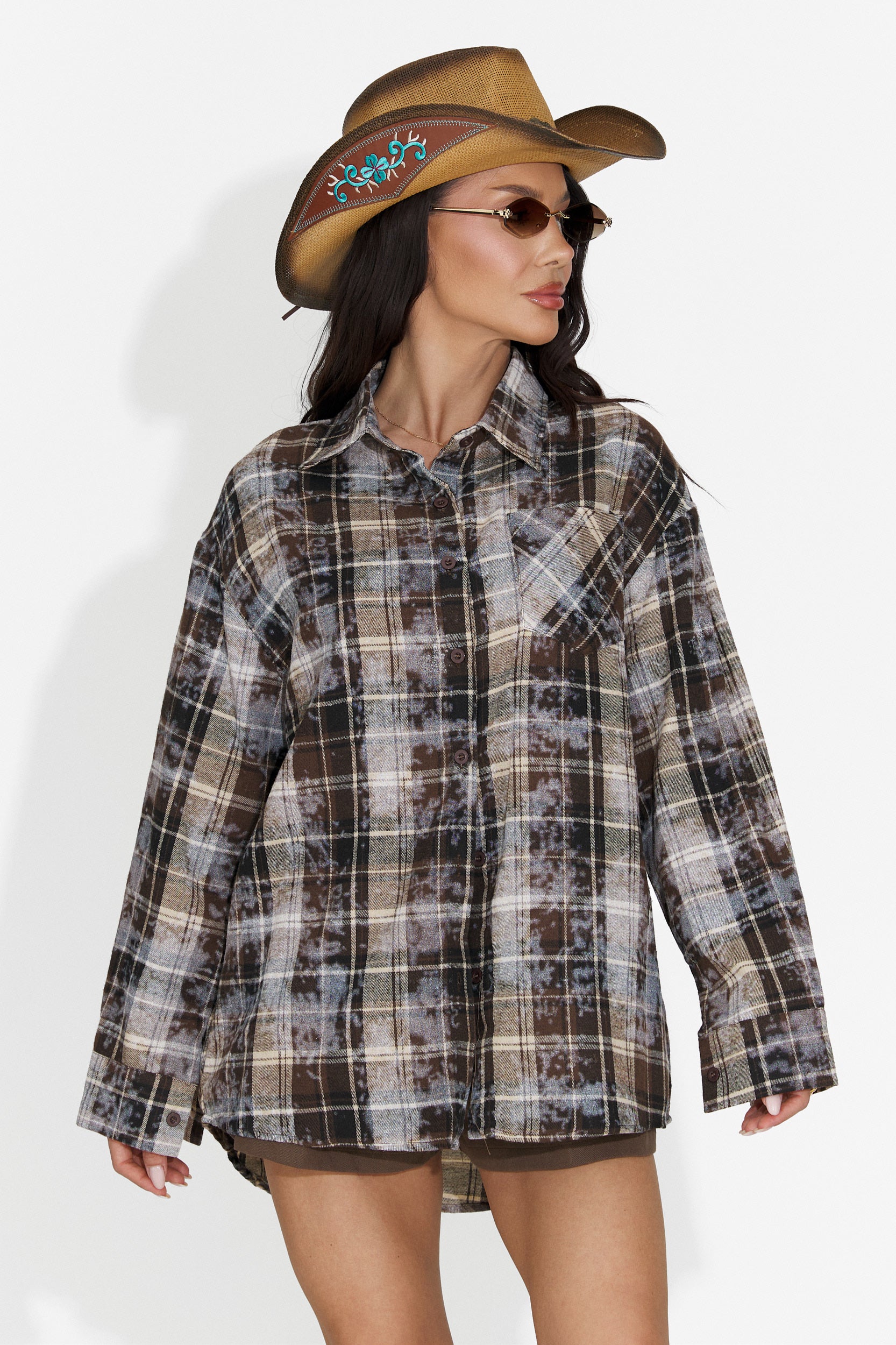Camicia Casual Marrone da Donna Adelyma Bogas