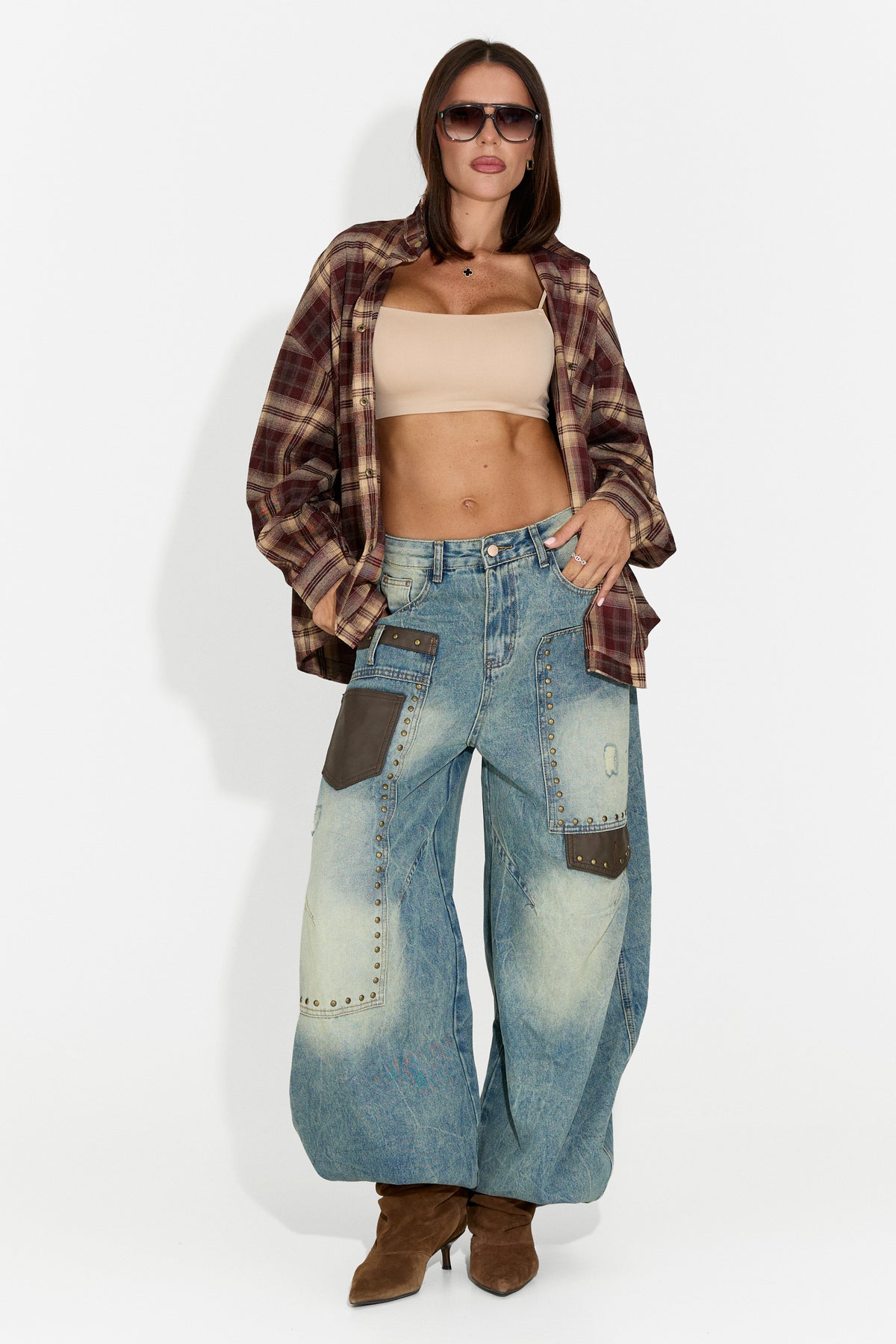 Camicia da donna casual marrone Drafts Bogas