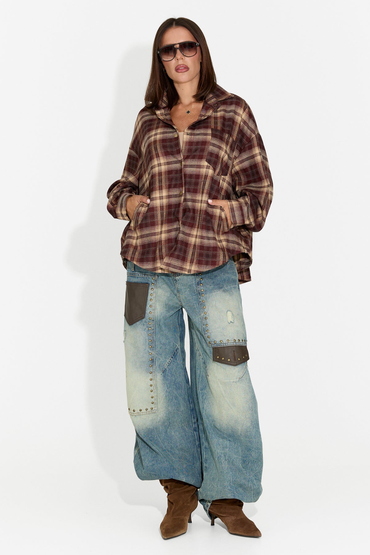 Camicia da donna casual marrone Drafts Bogas