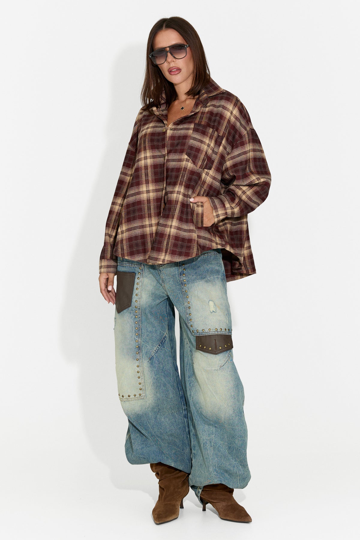 Camicia da donna casual marrone Drafts Bogas