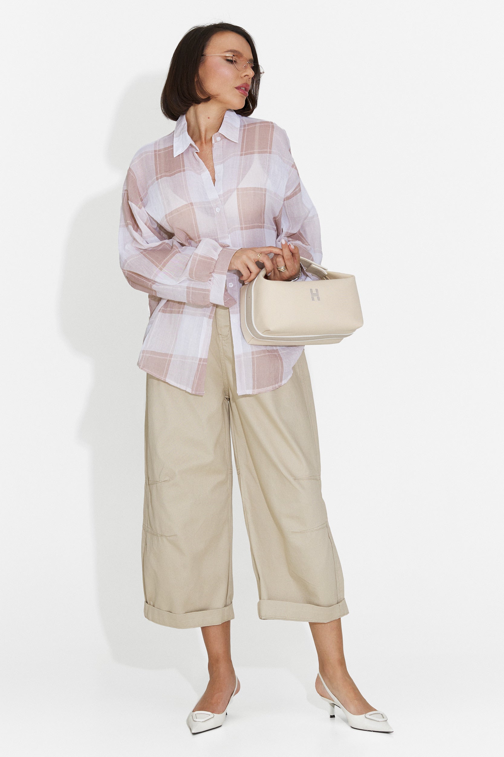 Camicia Casual Marrone da Donna di Geolia Bogas