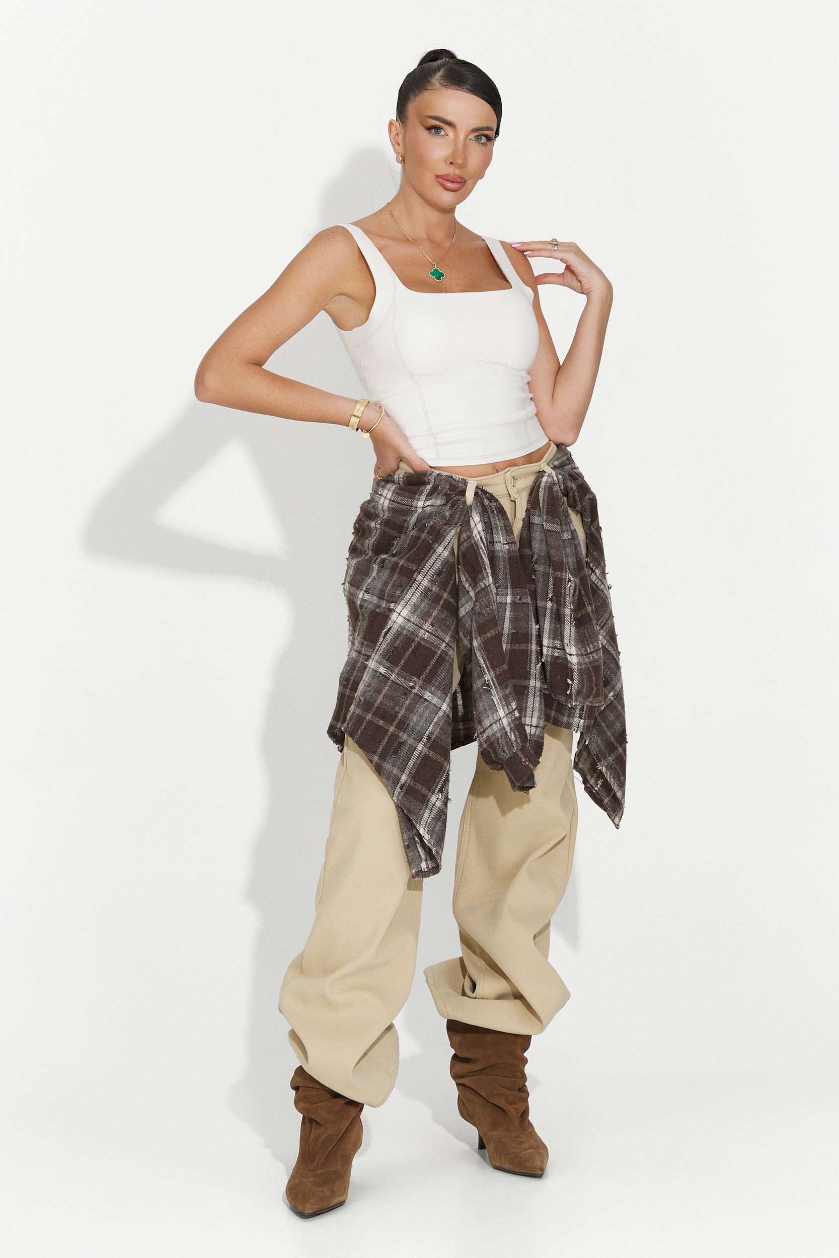 Camicia casual marrone da donna Jasara Bogas