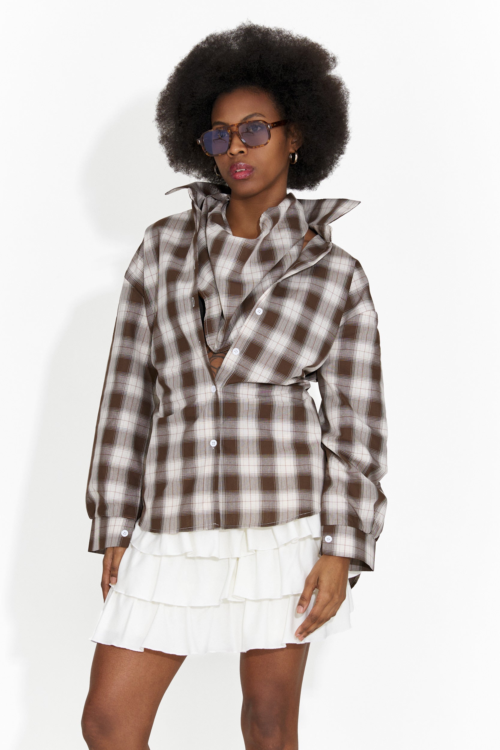 Camicia Casual Marrone da Donna di Jomelia Bogas