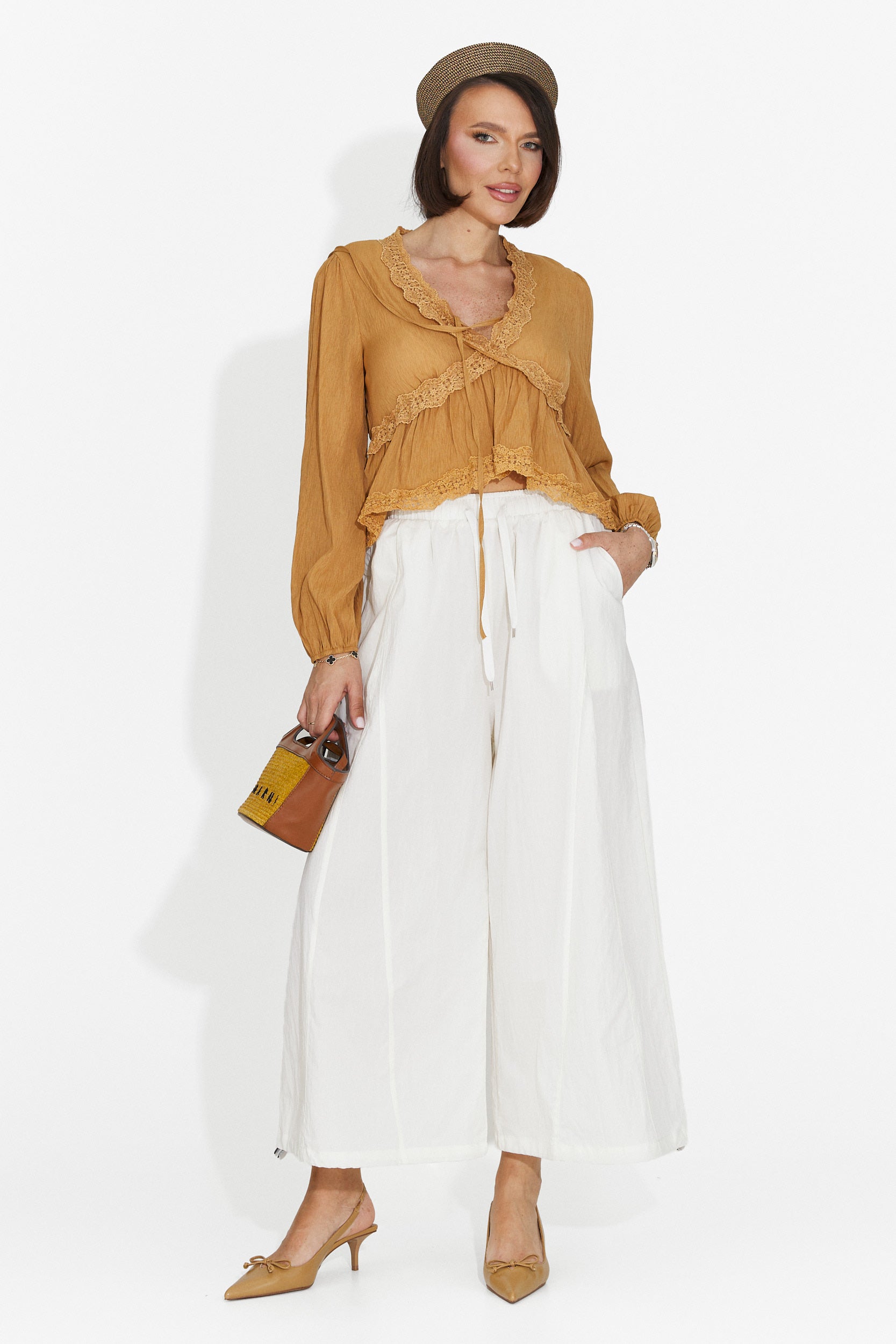 Camicia Casual Marrone da Donna di Seliona Bogas