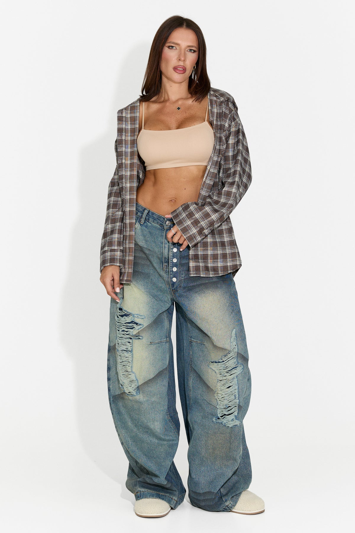 Camicia Casual Marrone da Donna di Venrita Bogas