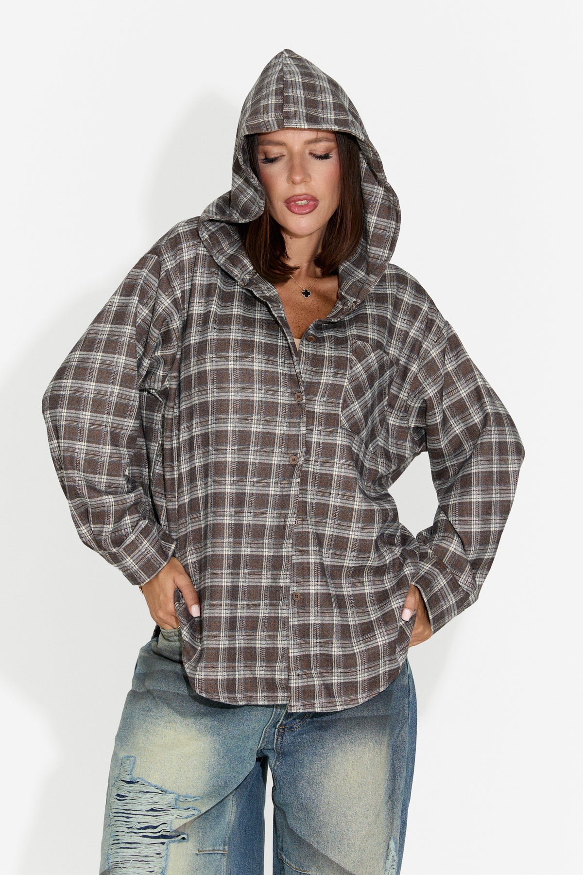 Camicia Casual Marrone da Donna di Venrita Bogas