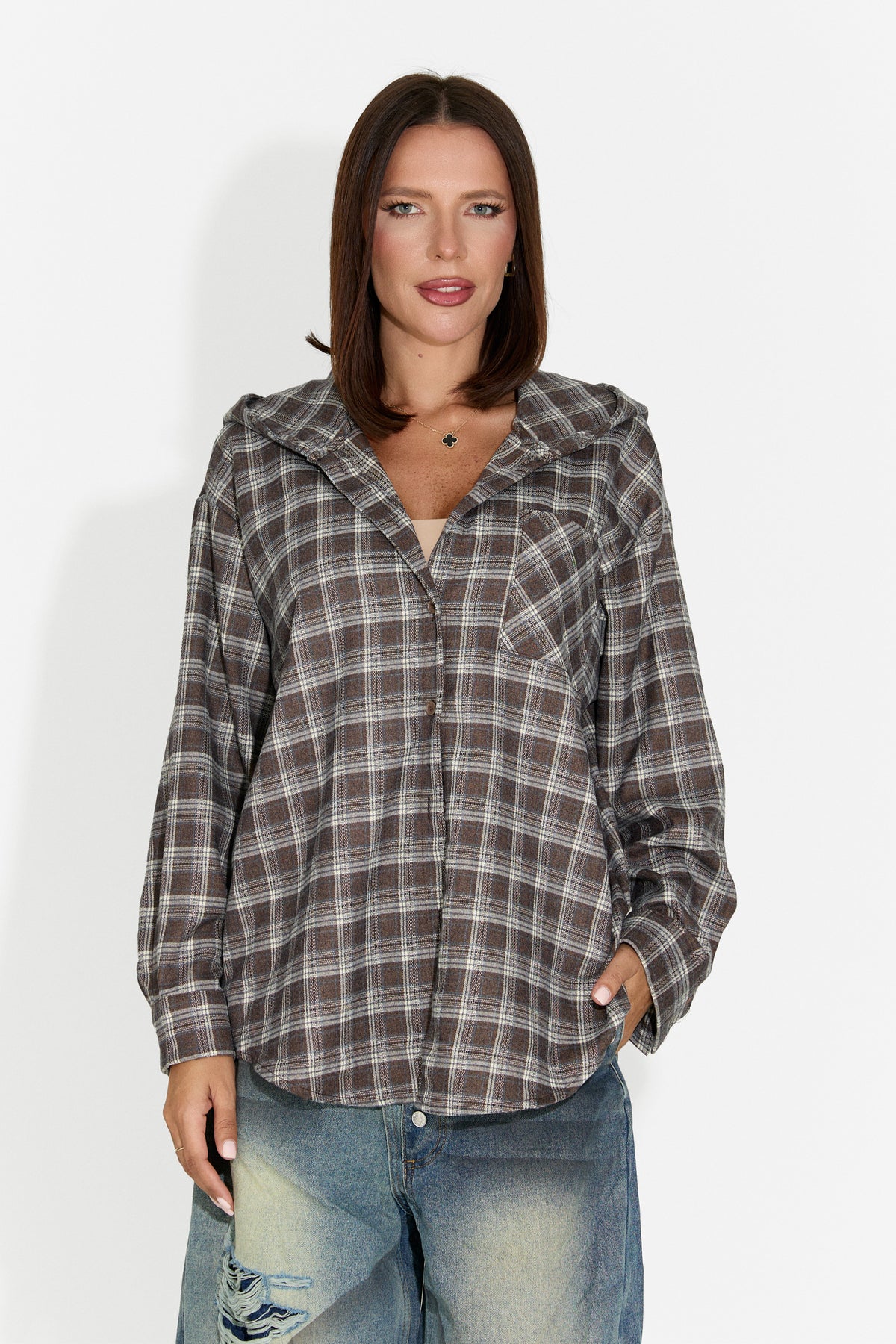 Camicia Casual Marrone da Donna di Venrita Bogas