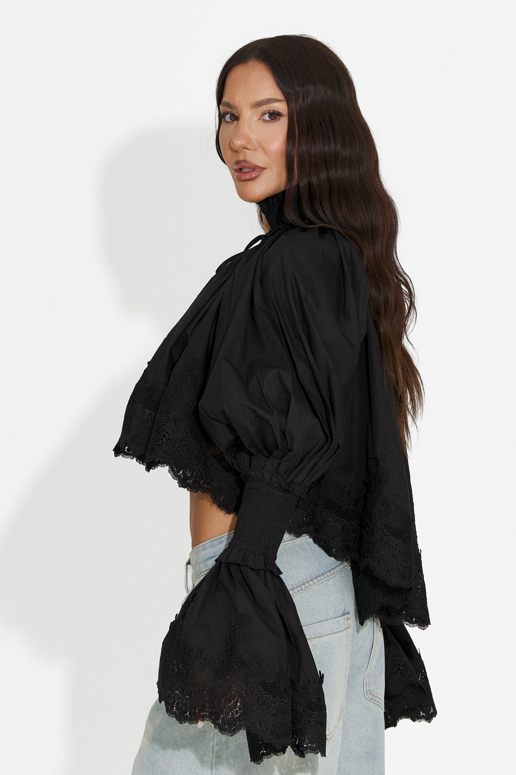 Camicia donna casual nera Etihoma Bogas