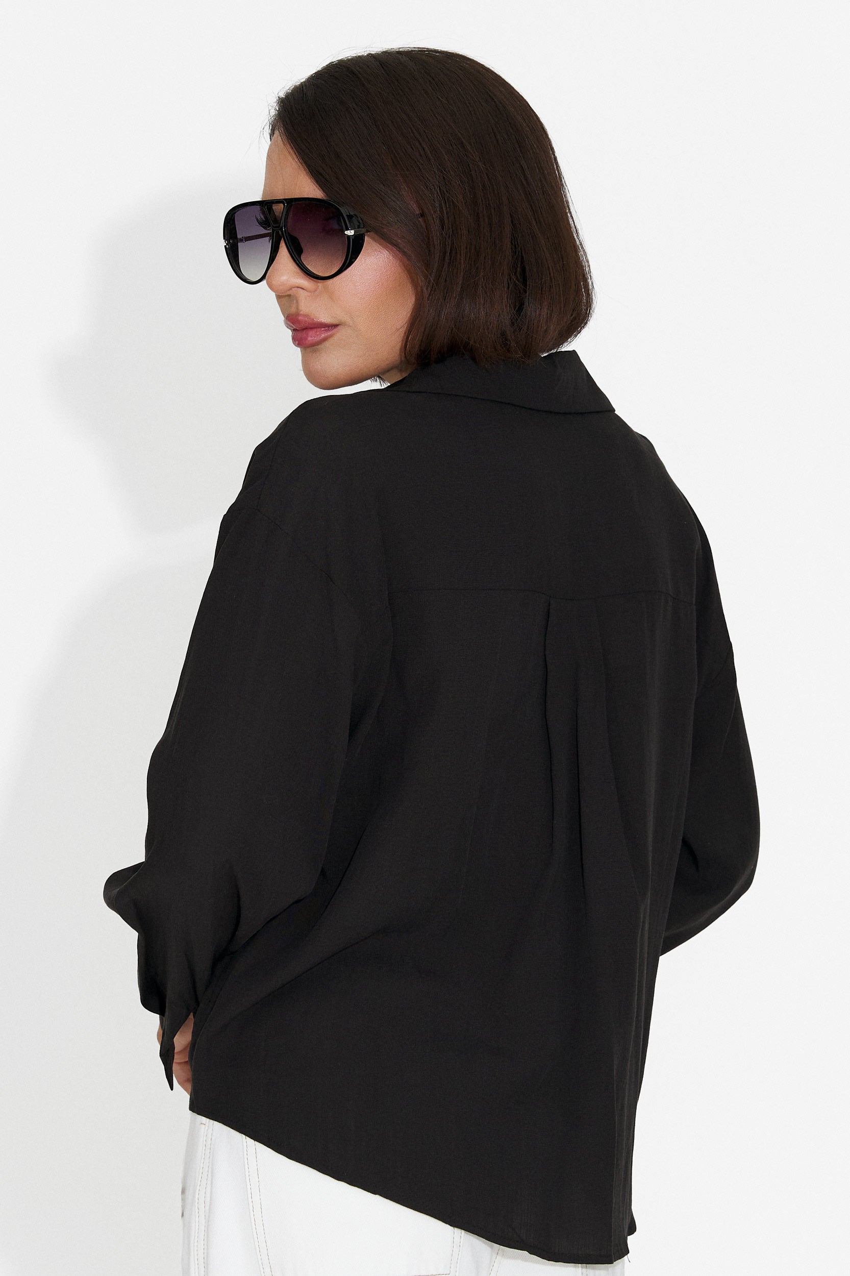 Camicia casual nera da donna Graphi Bogas