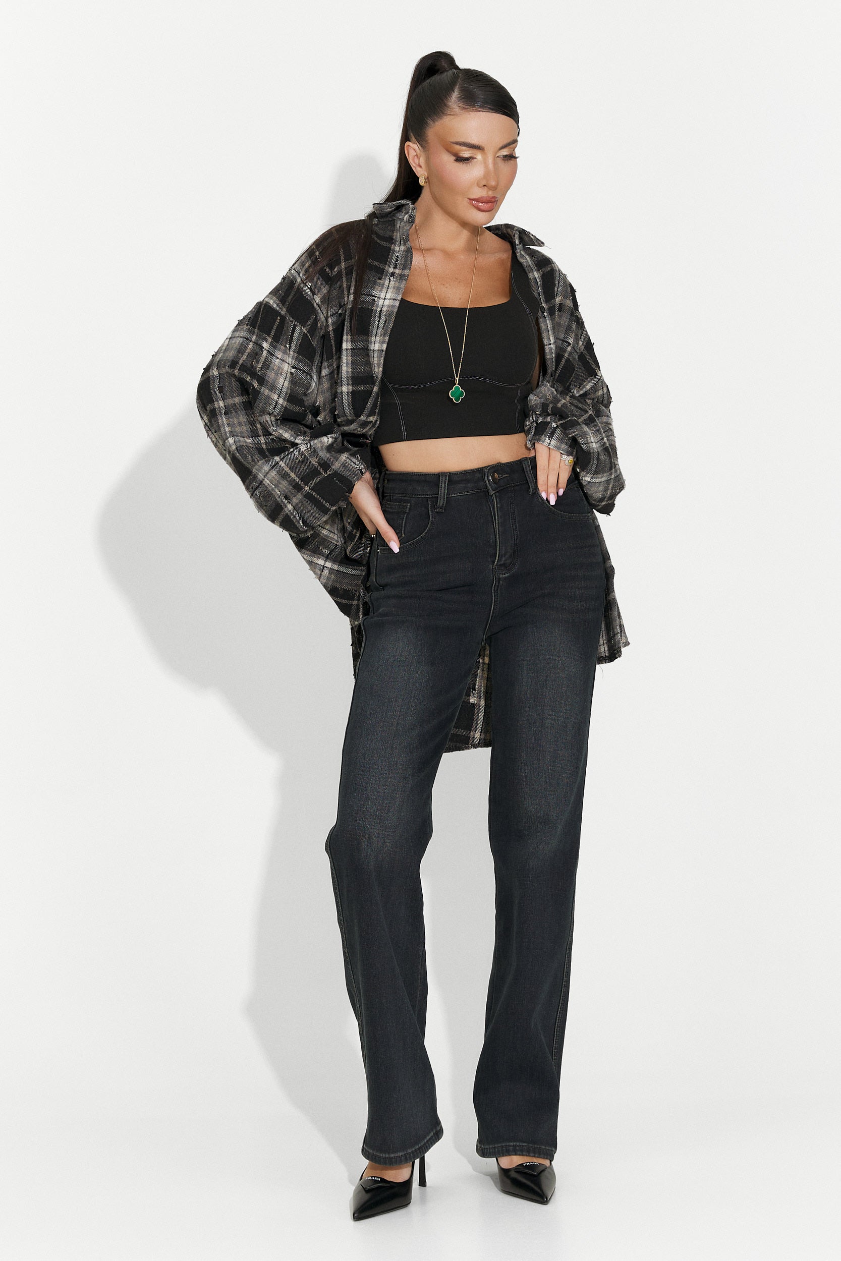 Camicia casual nera da donna Jasara Bogas