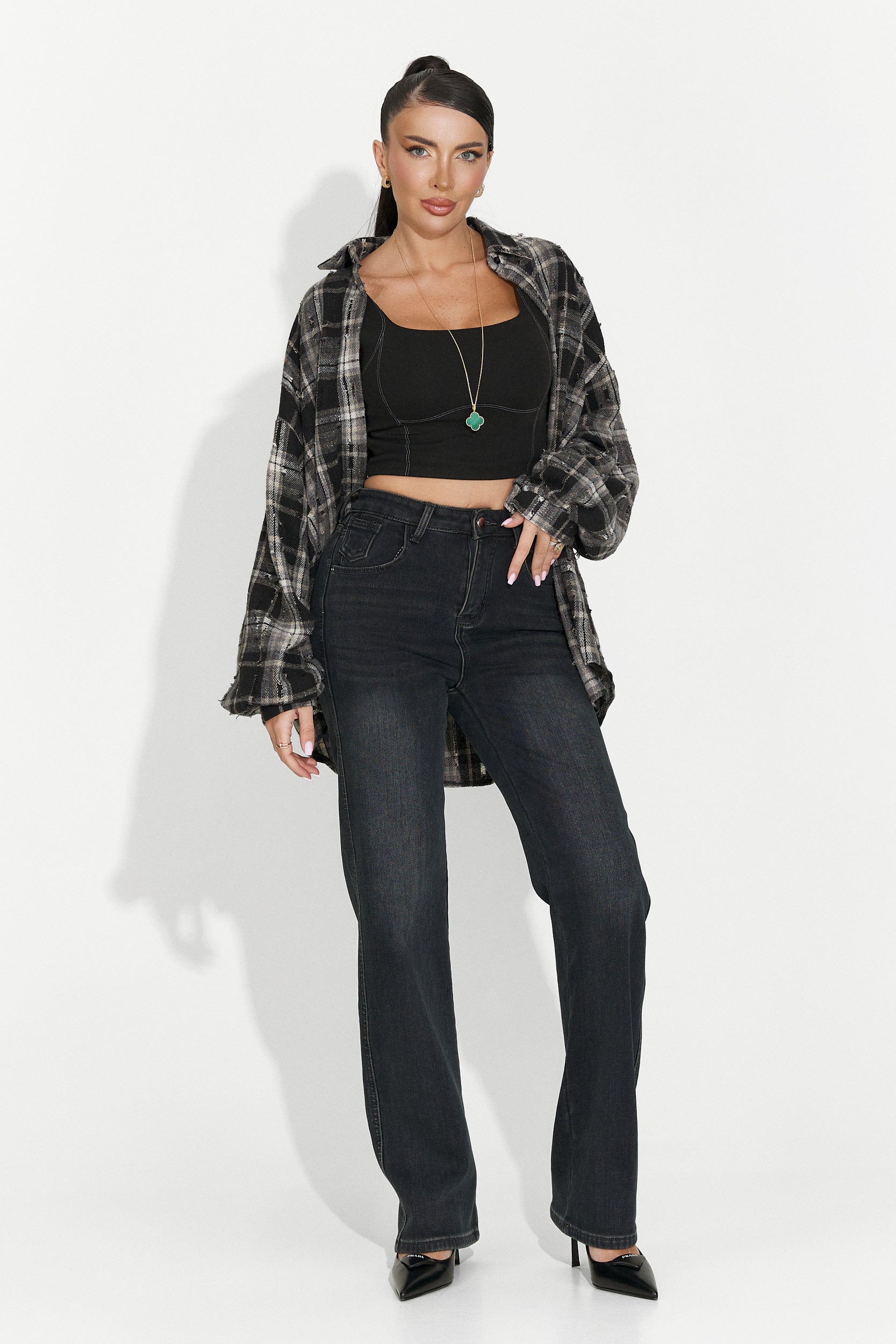 Camicia casual nera da donna Jasara Bogas