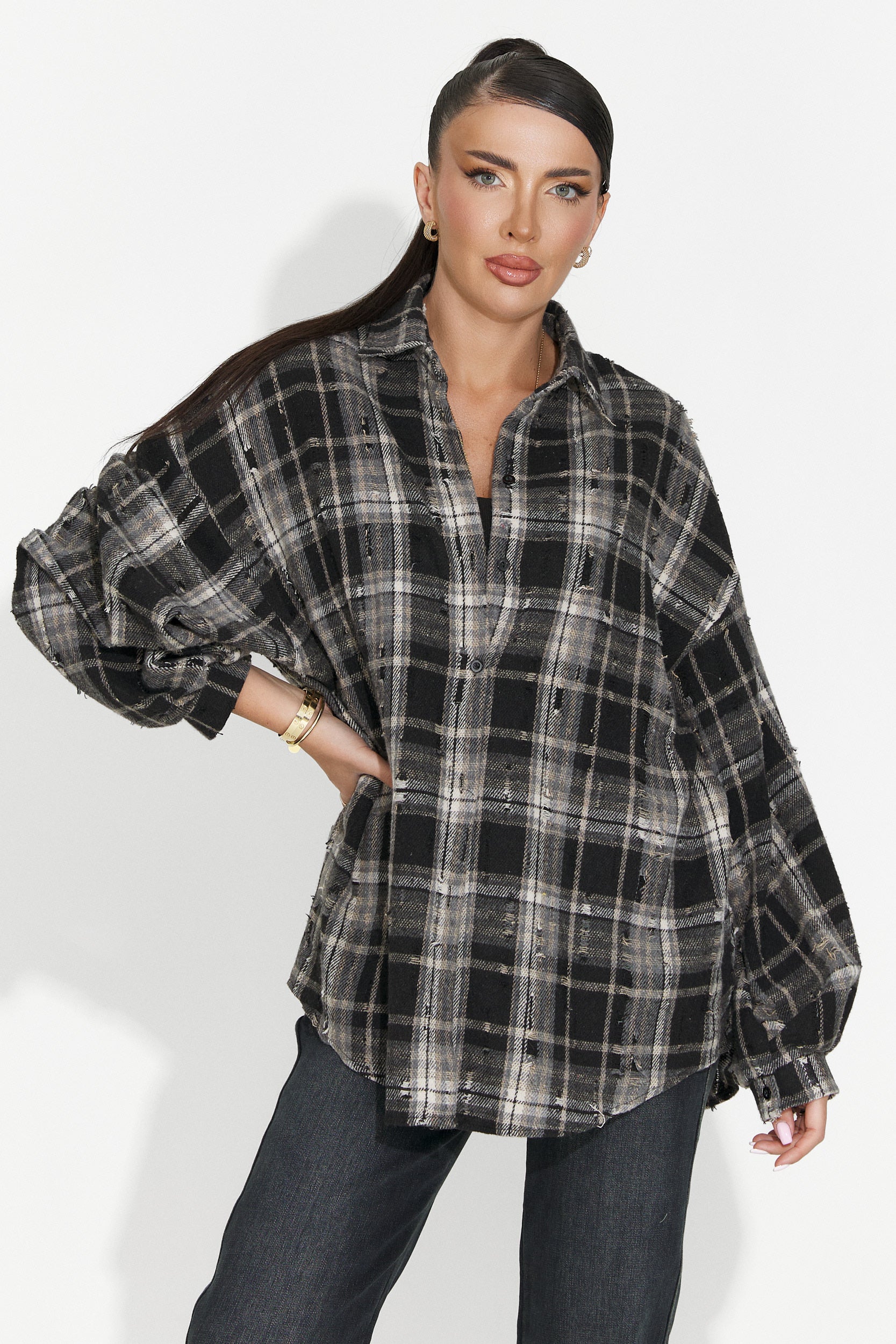 Camicia casual nera da donna Jasara Bogas
