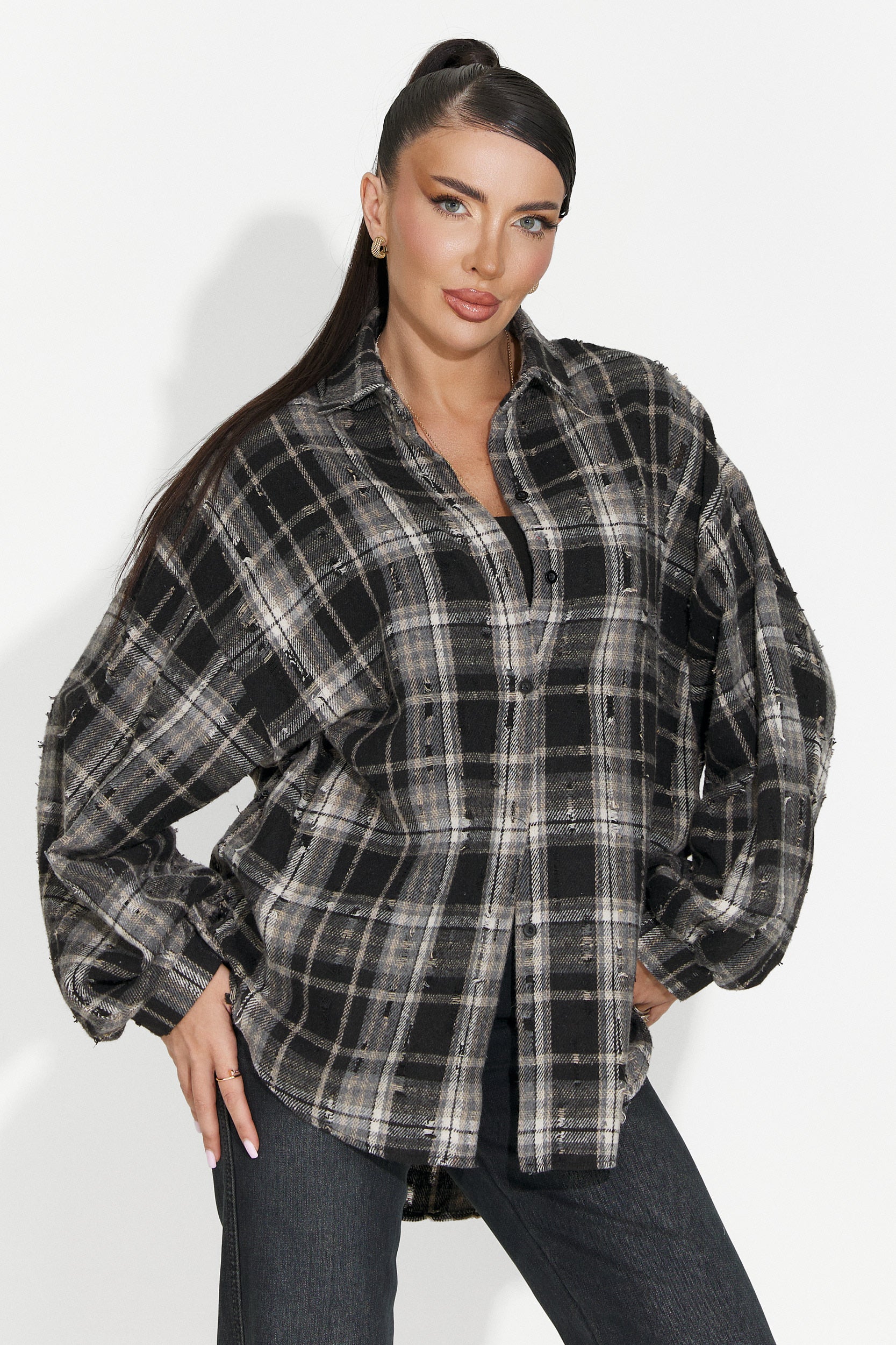 Camicia casual nera da donna Jasara Bogas