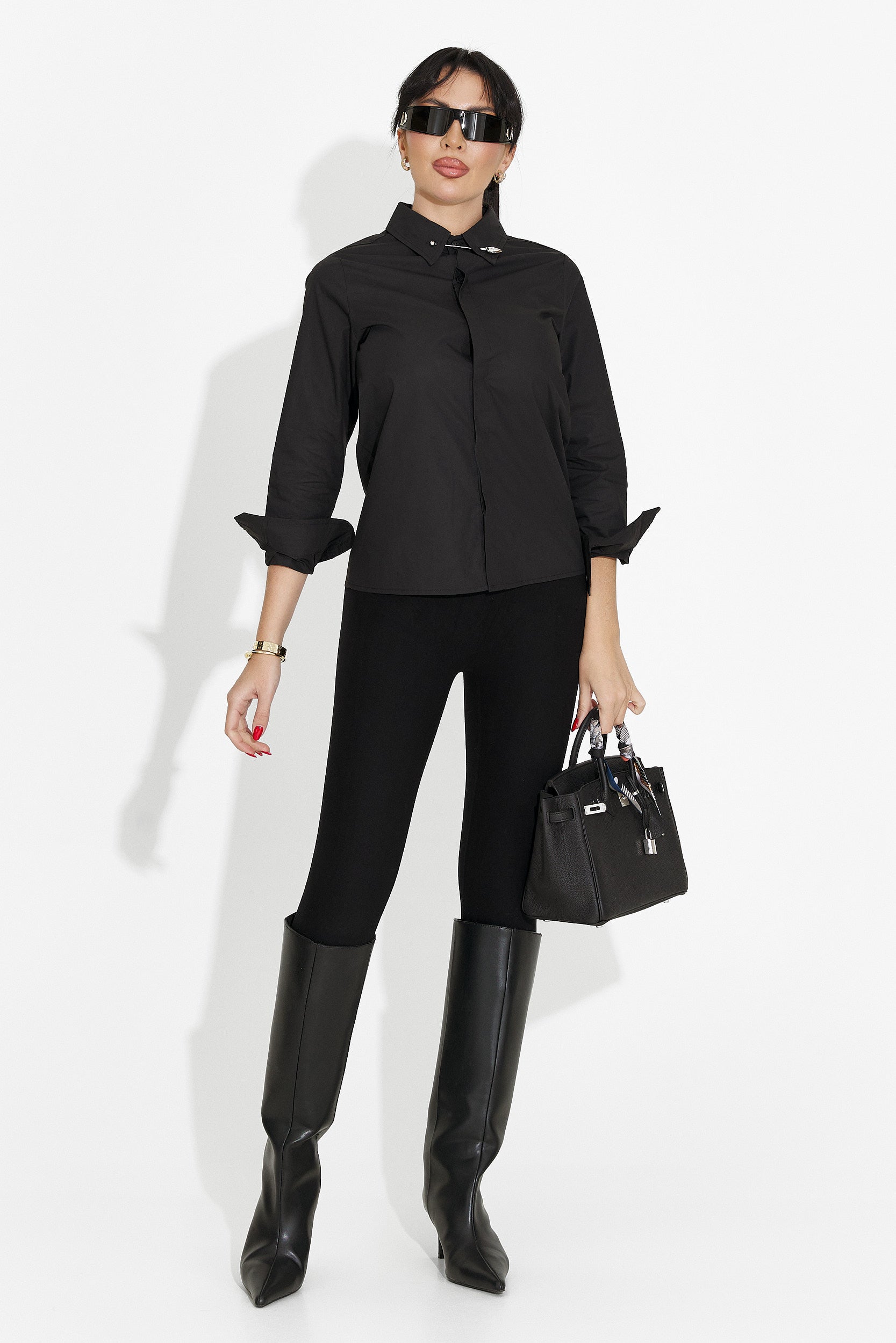 Camicia Casual Nera da Donna di Rochele Bogas