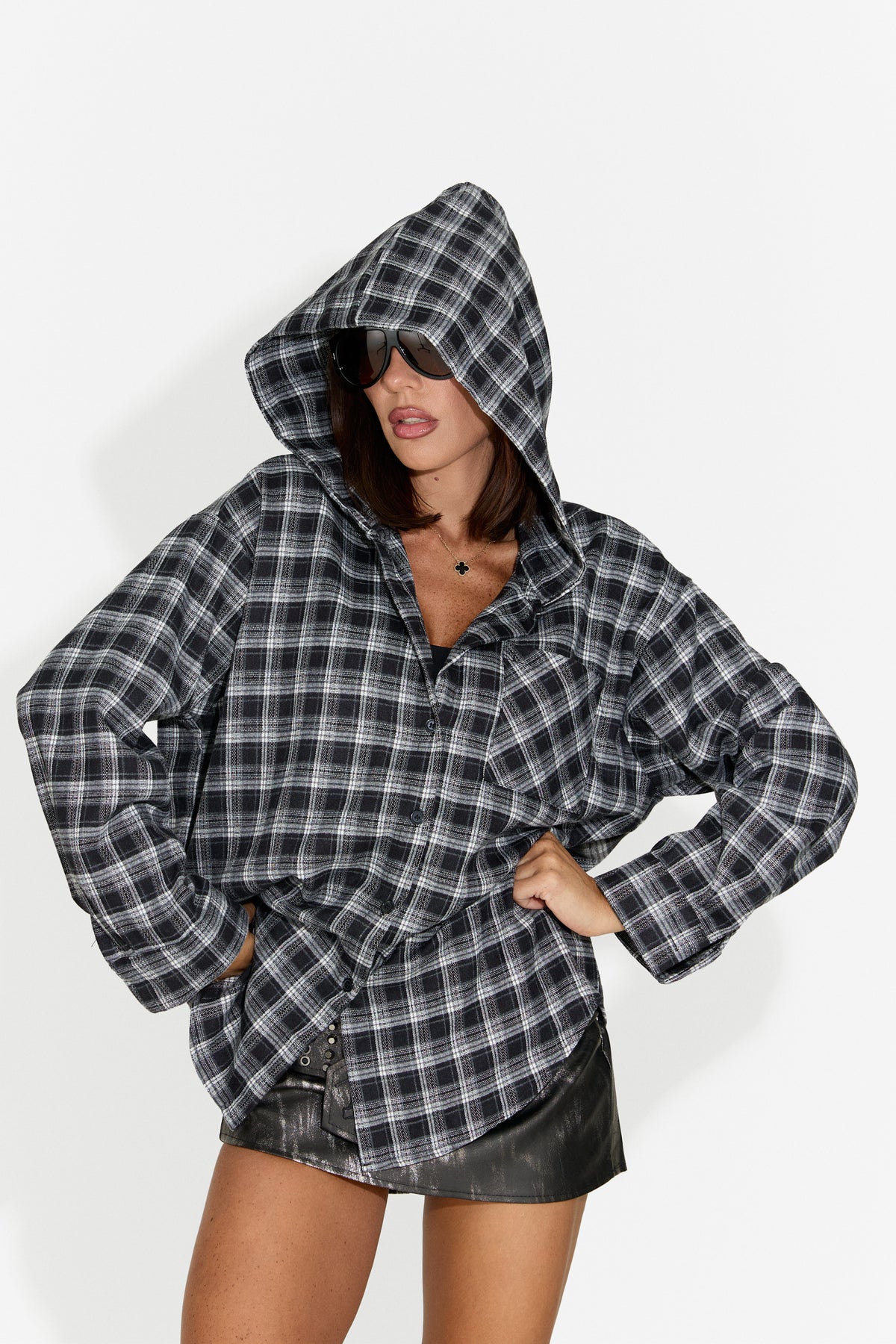 Camicia da donna casual nera Venrita Bogas