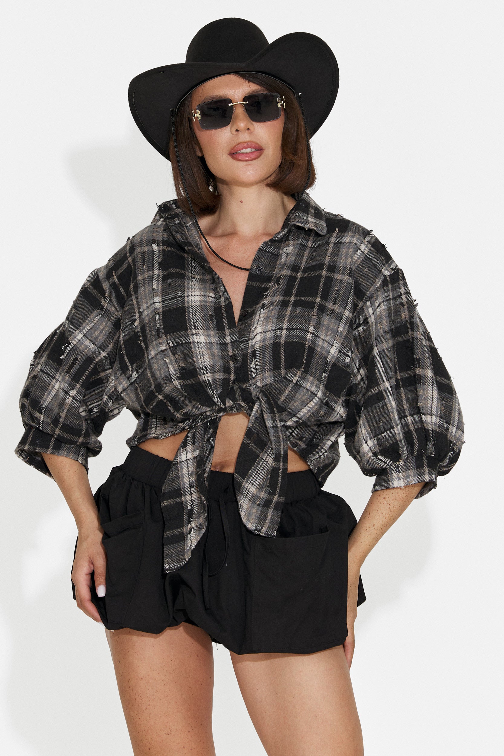 Camicia Casual Nera da Donna di Zenaida Bogas