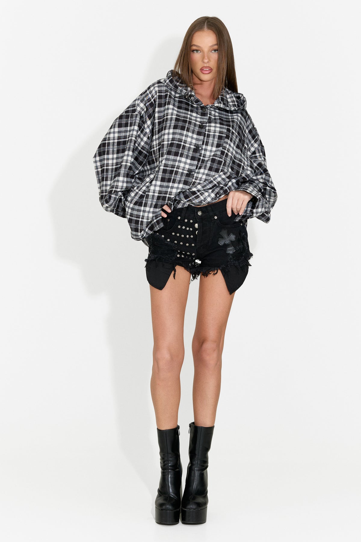 Camicia da donna casual nera Drepina Bogas