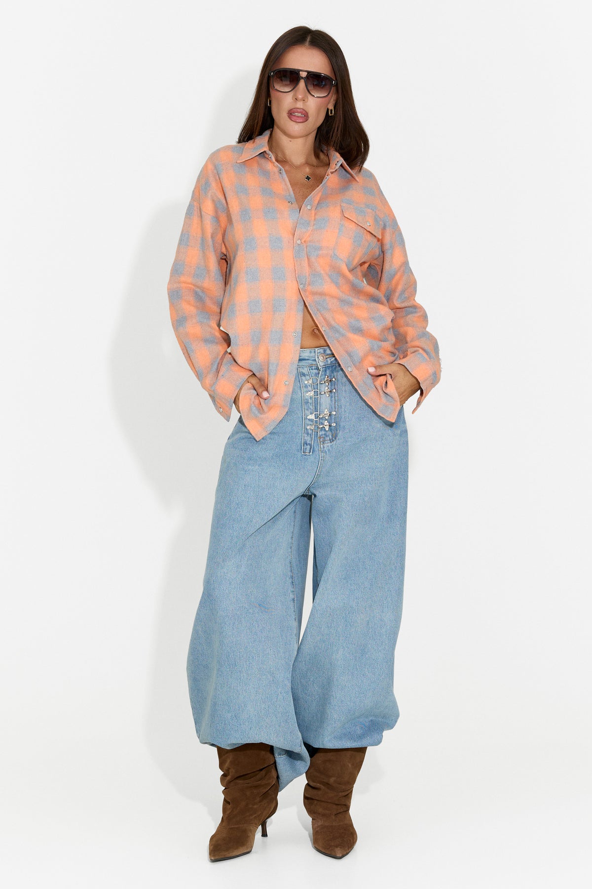 Camicia da donna casual arancione Importas Bogas