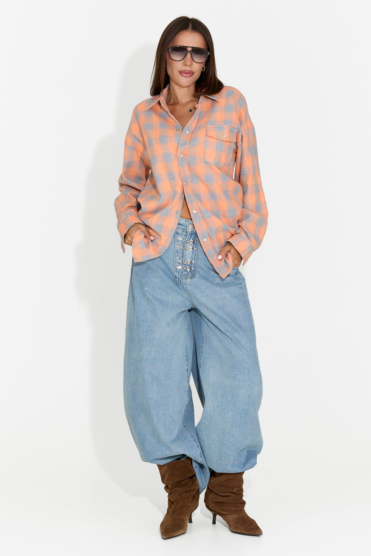 Camicia da donna casual arancione Importas Bogas