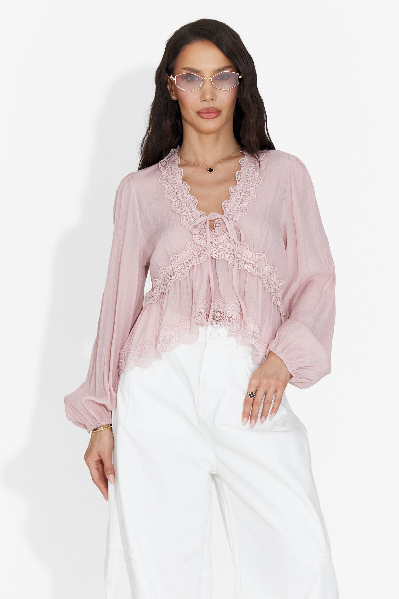 Camicia Rosa Casual da Donna Seliona Bogas