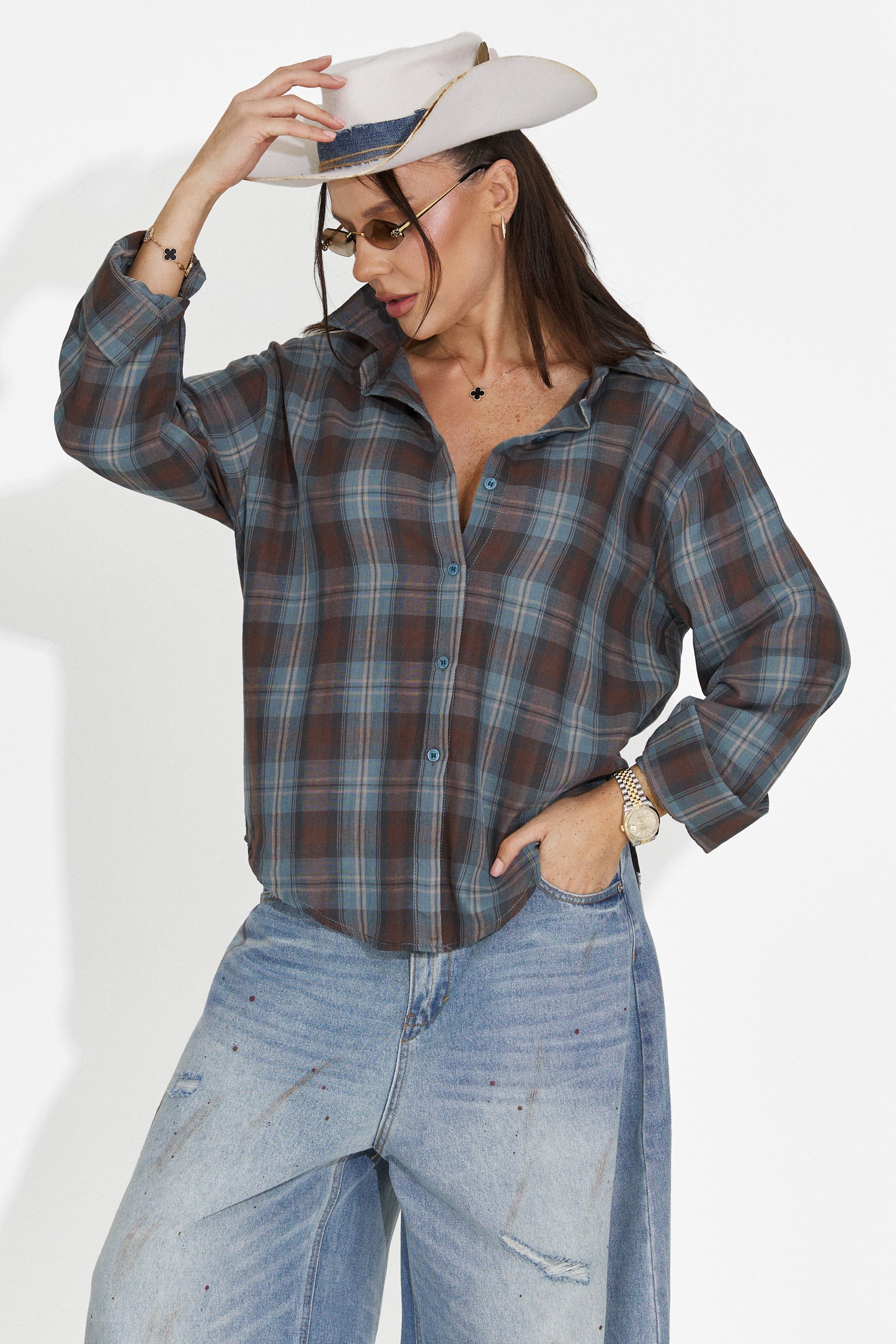 Camicia Casual da Donna Turchese Barcely Bogas