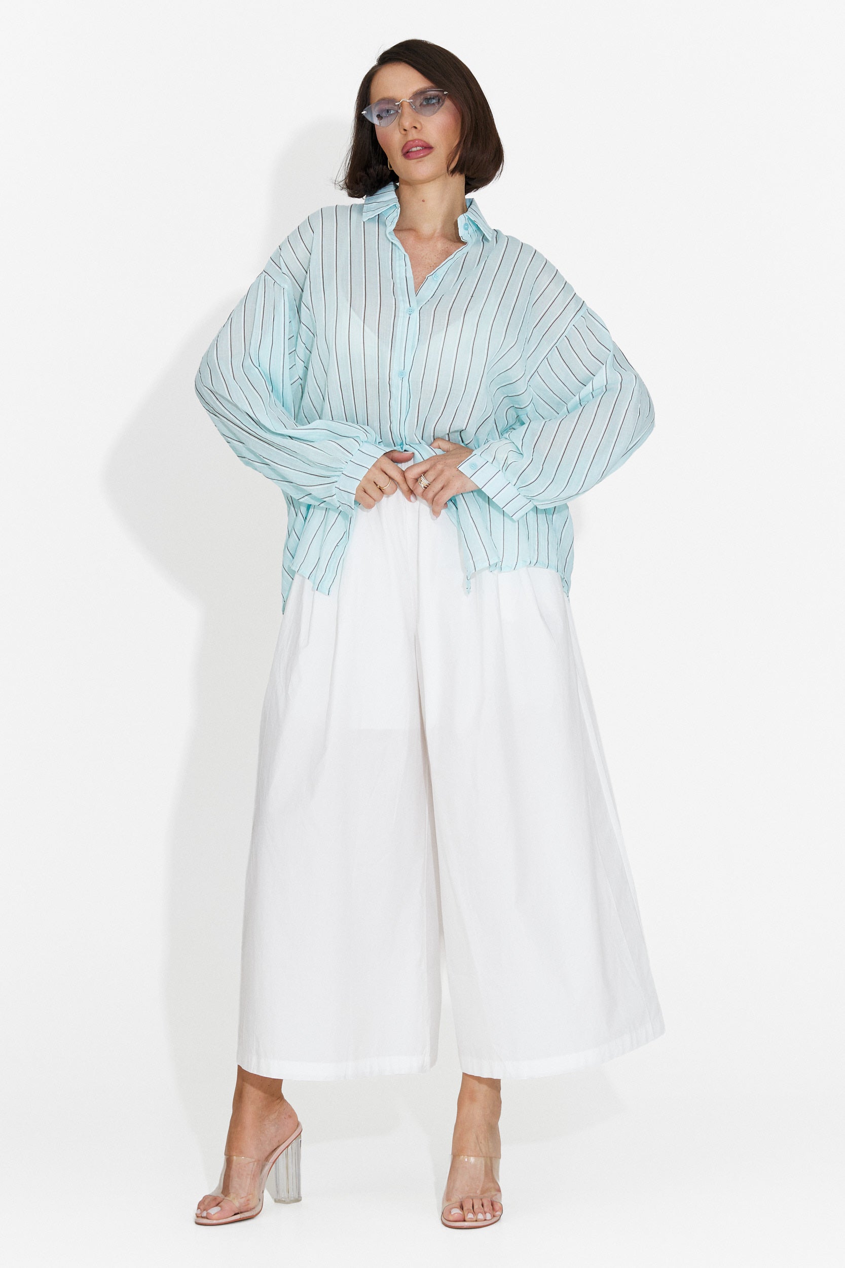 Camicia Casual Turchese da Donna Fenday Bogas