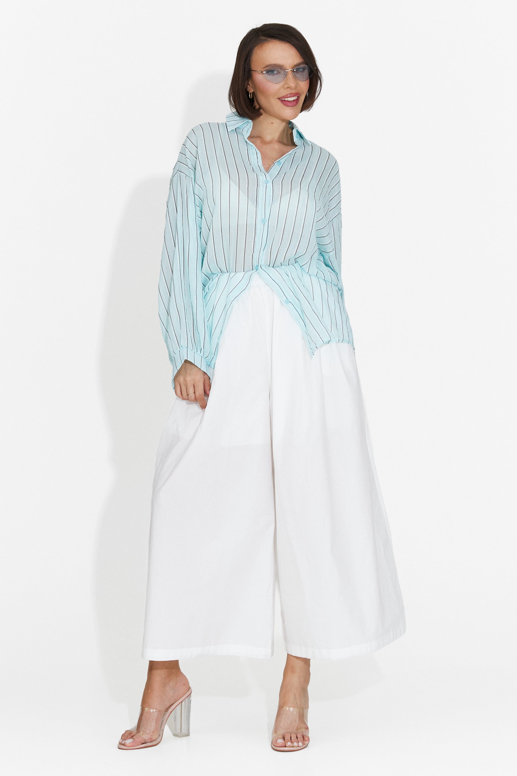 Camicia Casual Turchese da Donna Fenday Bogas