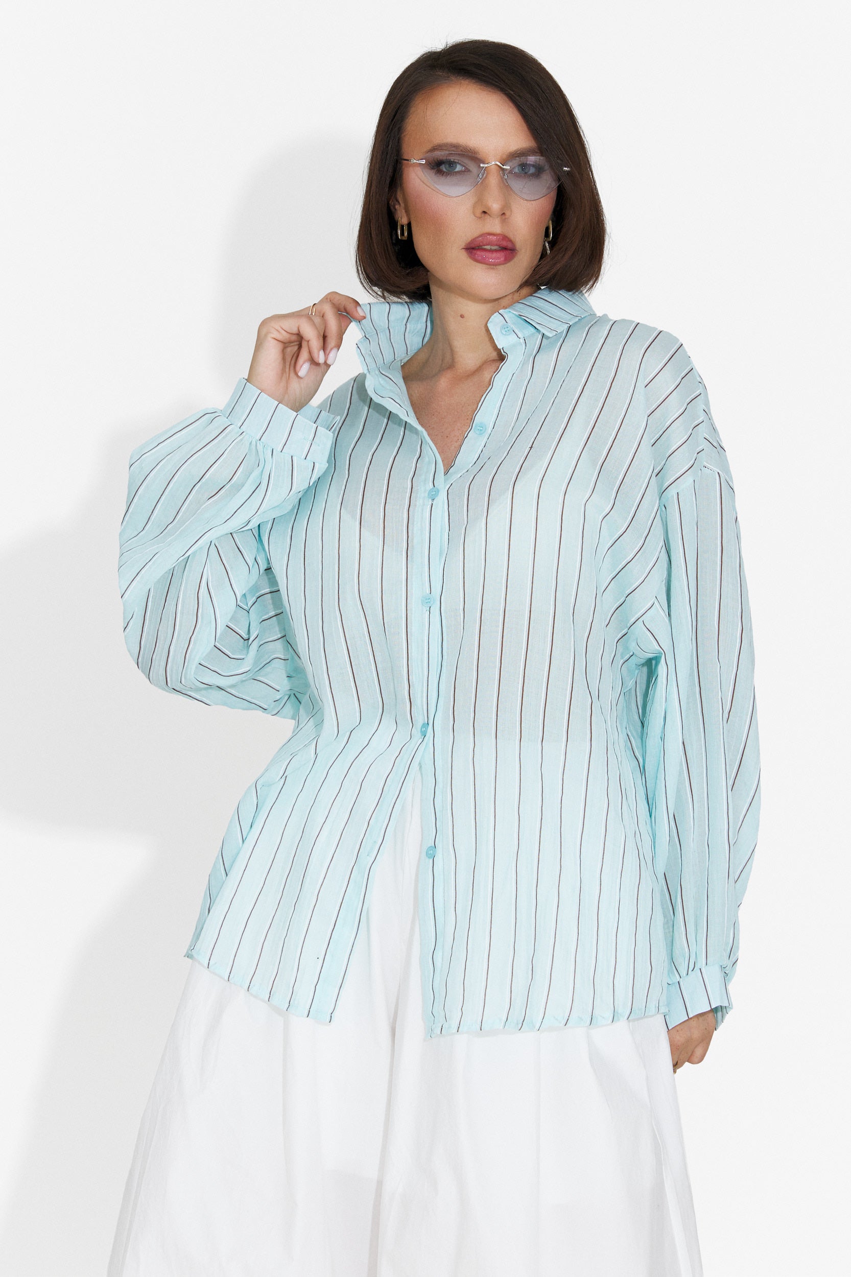 Camicia Casual Turchese da Donna Fenday Bogas