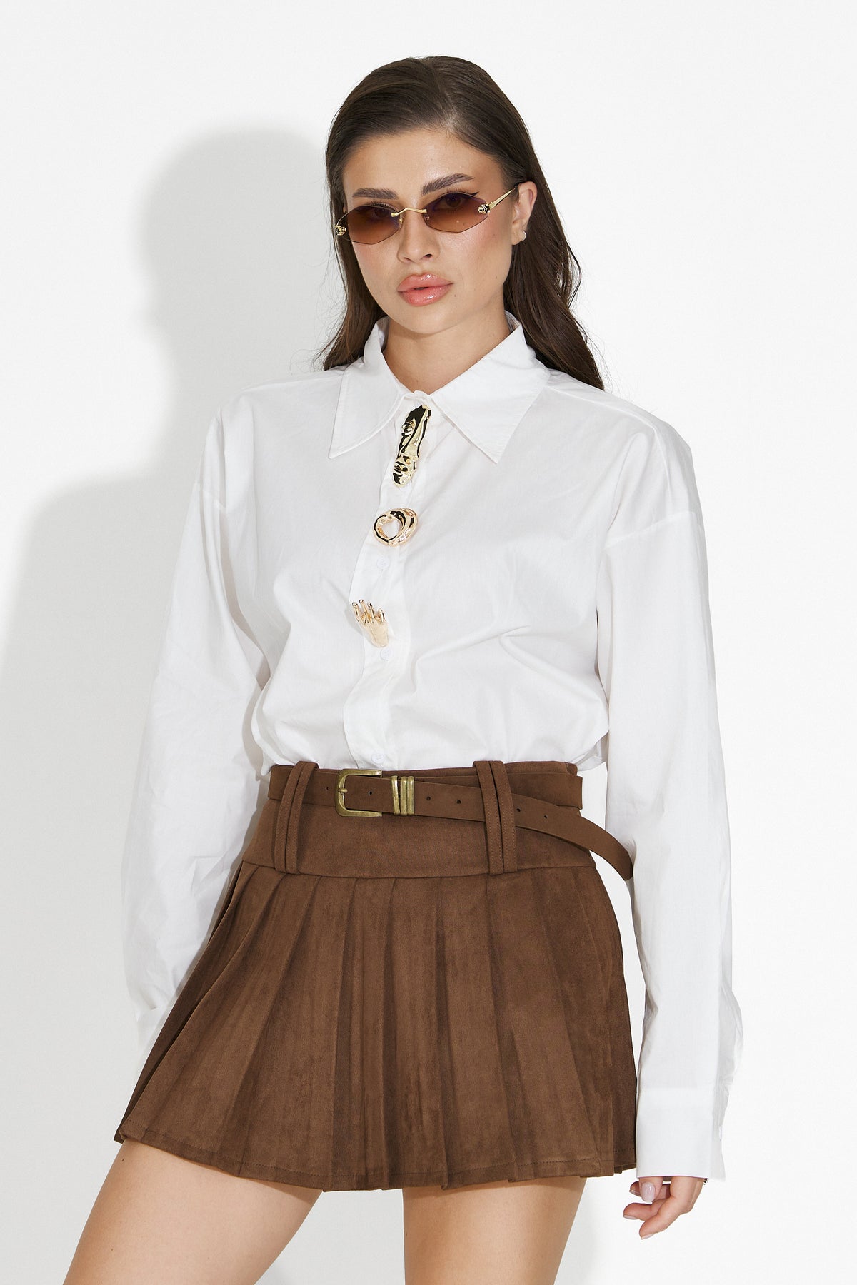 Elegante Camicia Bianca da Donna di Feyora Bogas