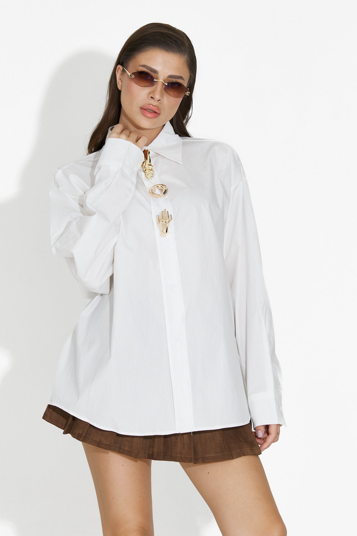 Elegante Camicia Bianca da Donna di Feyora Bogas