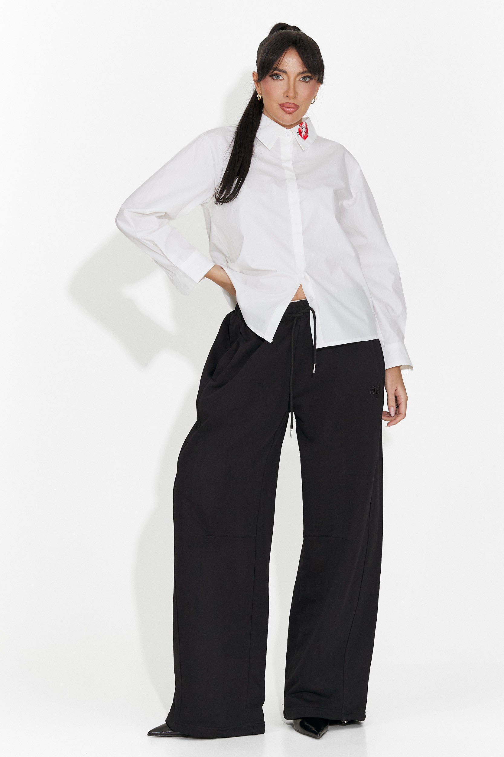 Elegante Blusa Bianca Sienara Bogas per Donne