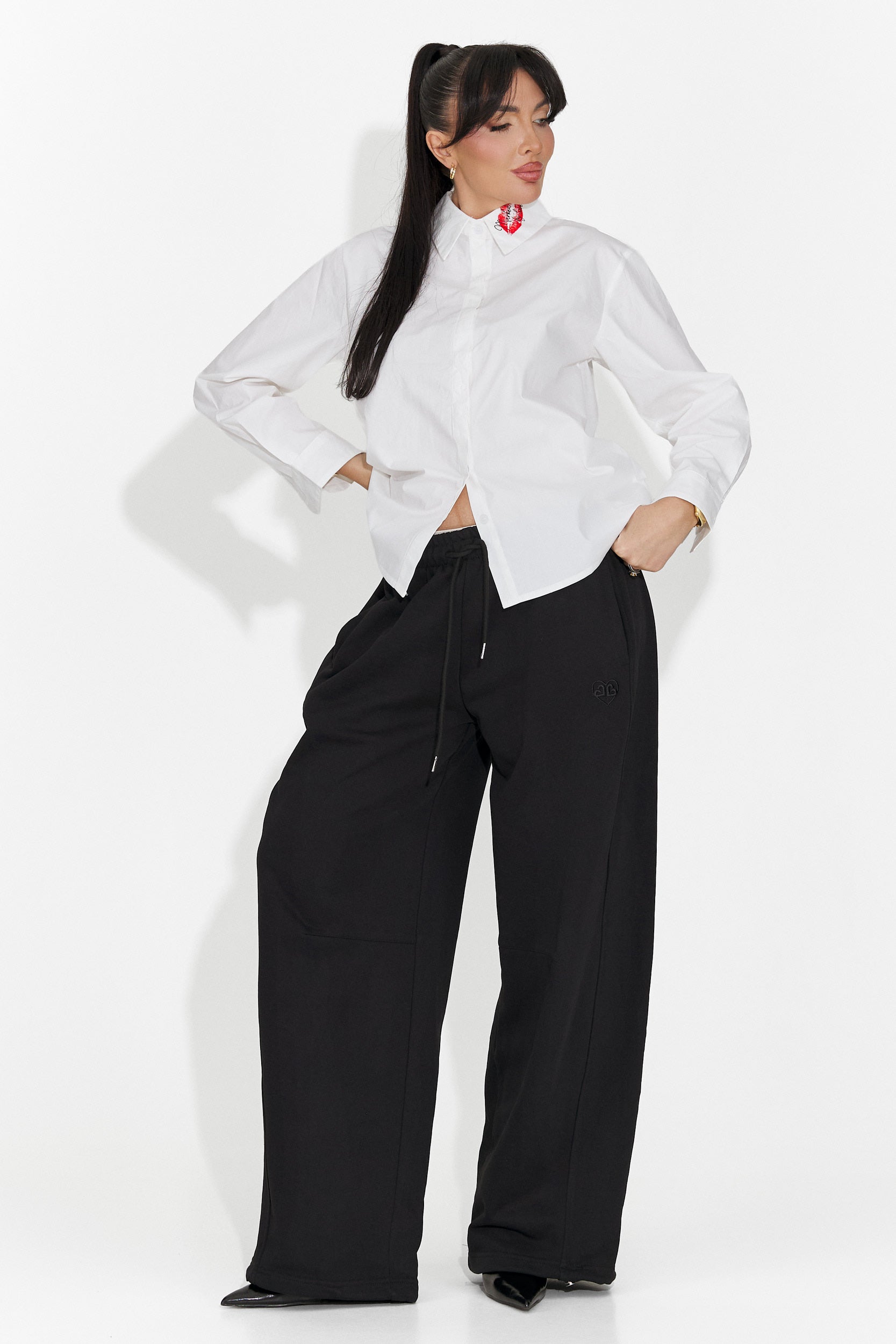 Elegante Blusa Bianca Sienara Bogas per Donne