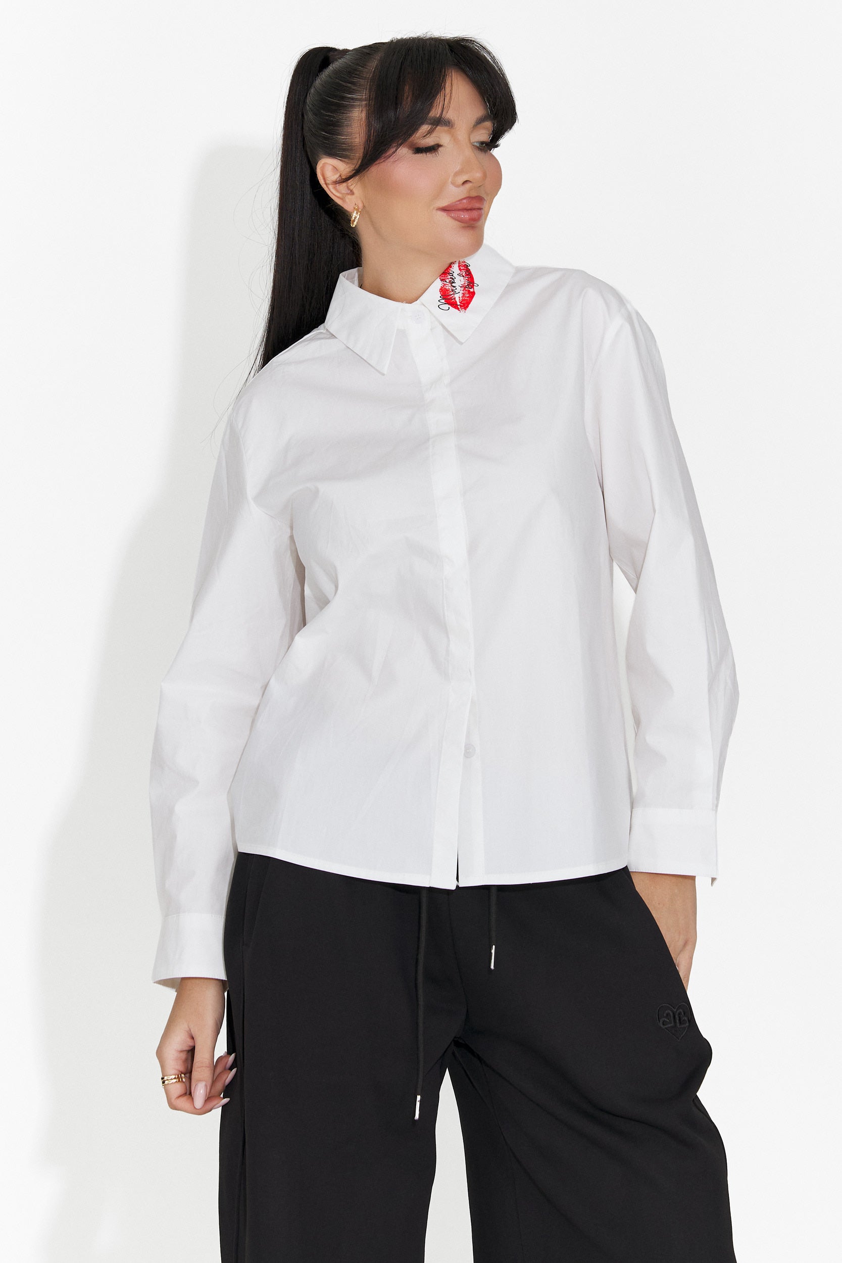 Elegante Blusa Bianca Sienara Bogas per Donne