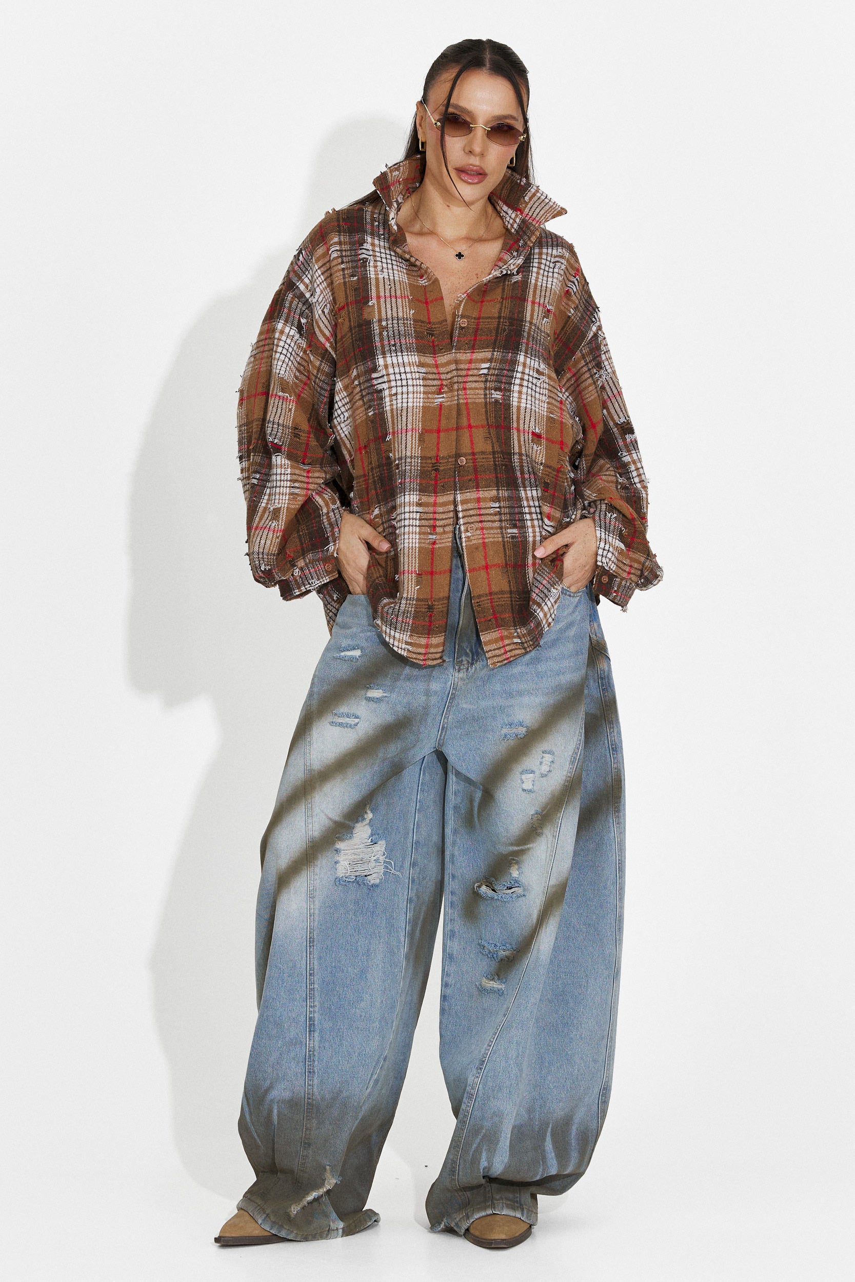 Elegante Camicia Marrone da Donna di Purely Bogas