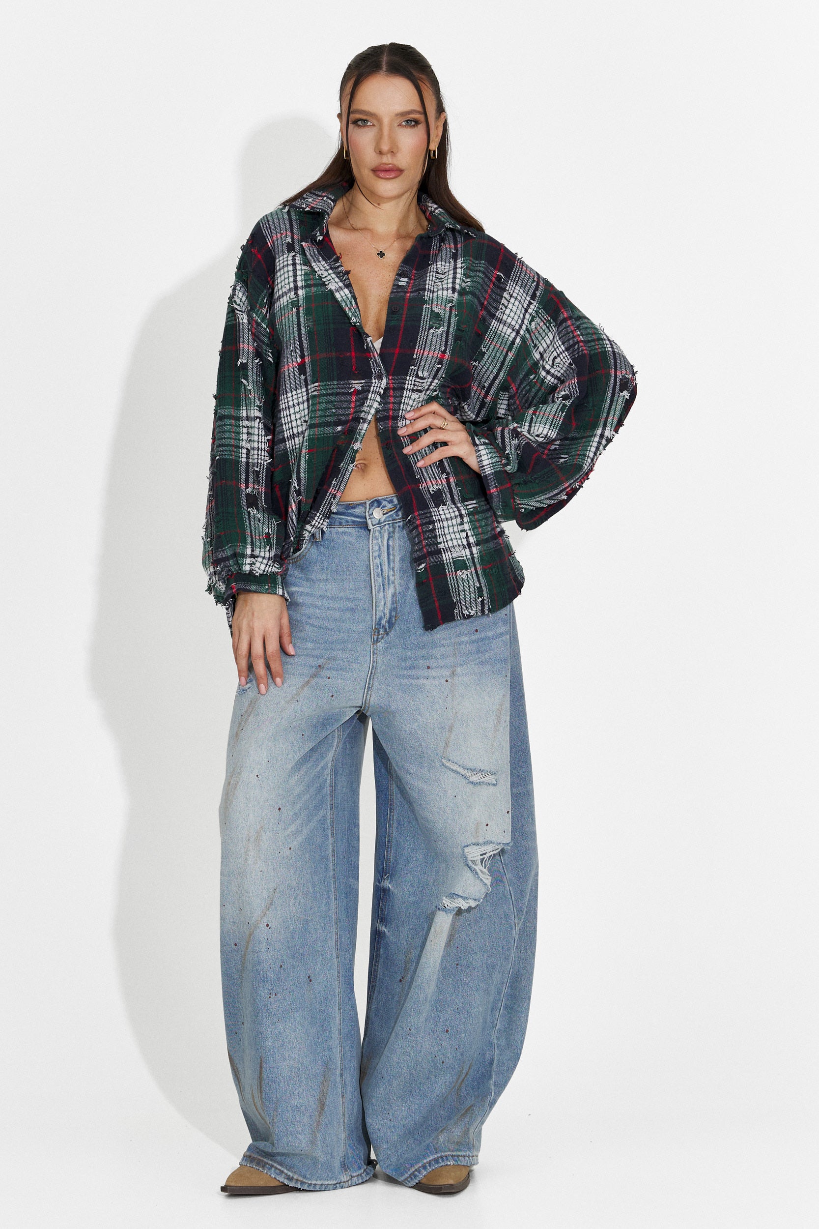 Elegante Camicia Verde da Donna Pura Bogas