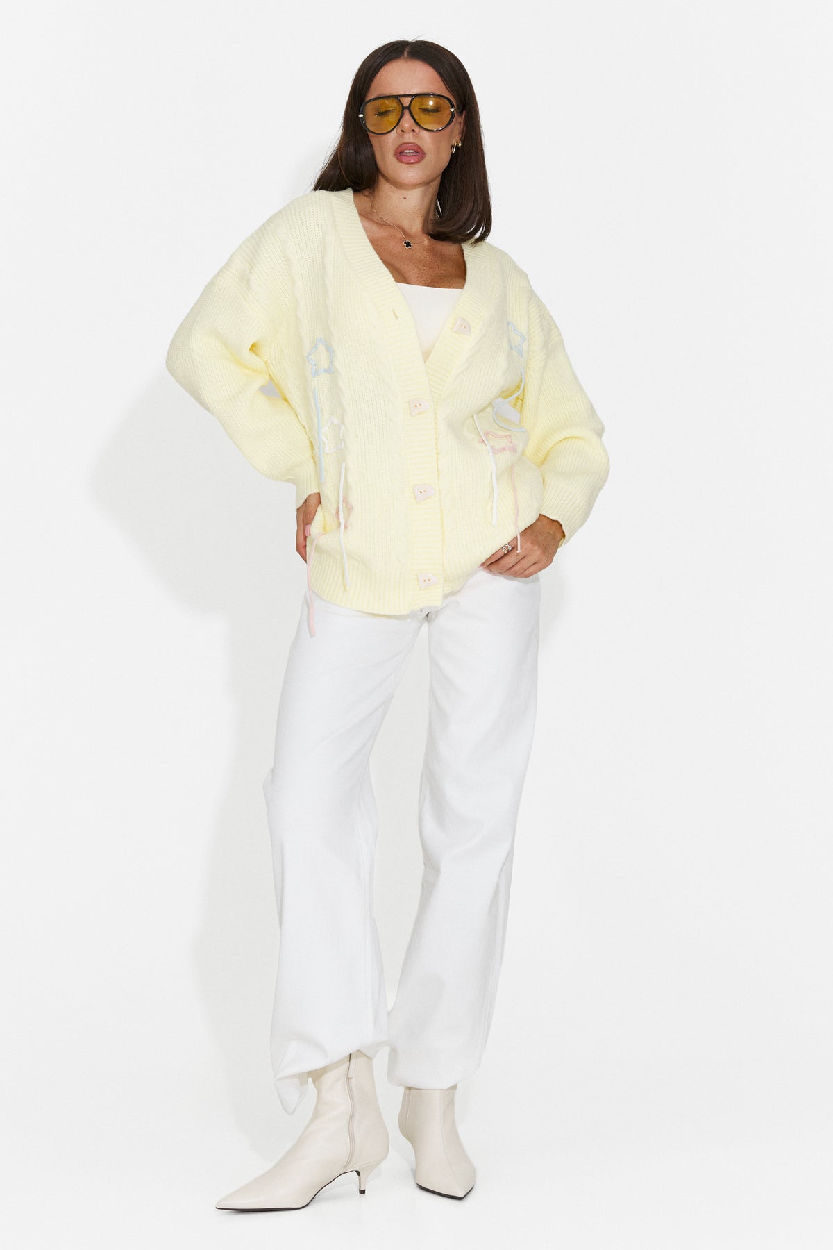 Cardigan casual galben Kemivaora Bogas