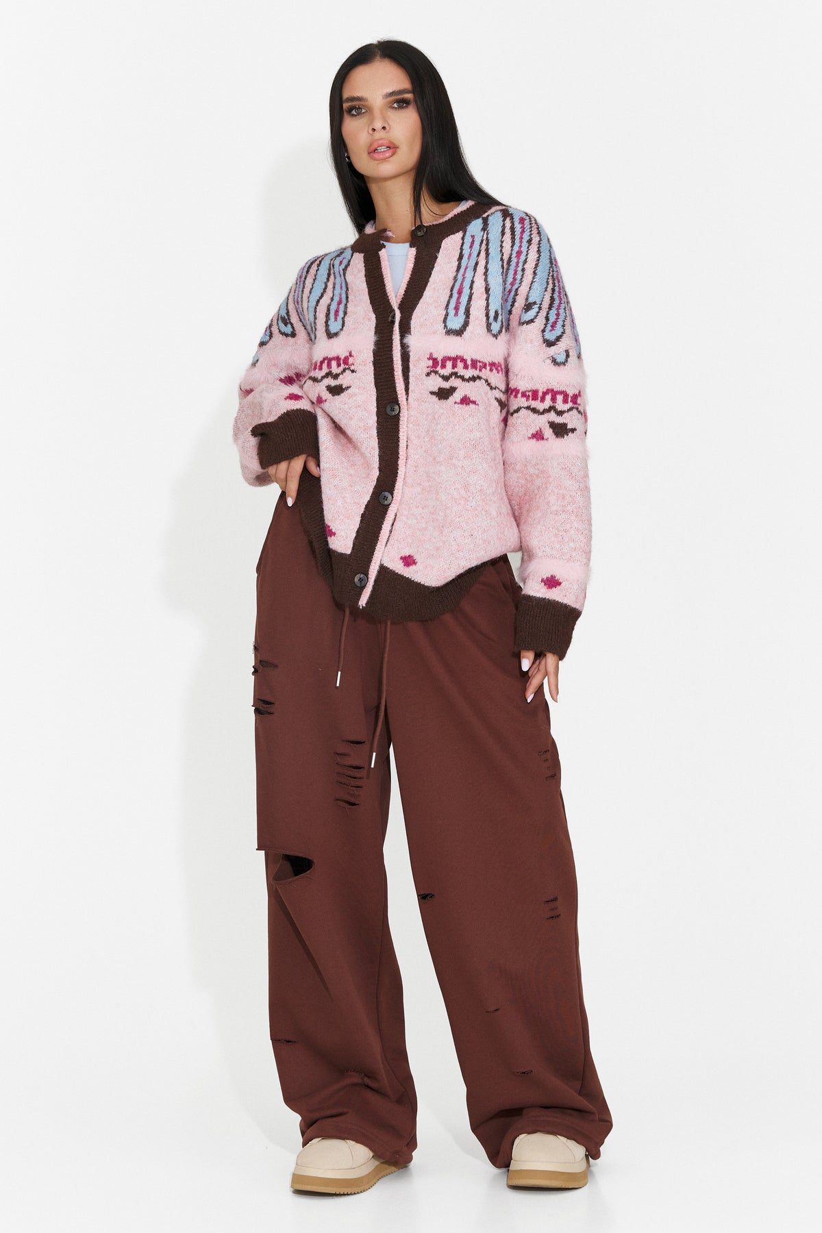 Cardigan casual roz Crsioela Bogas