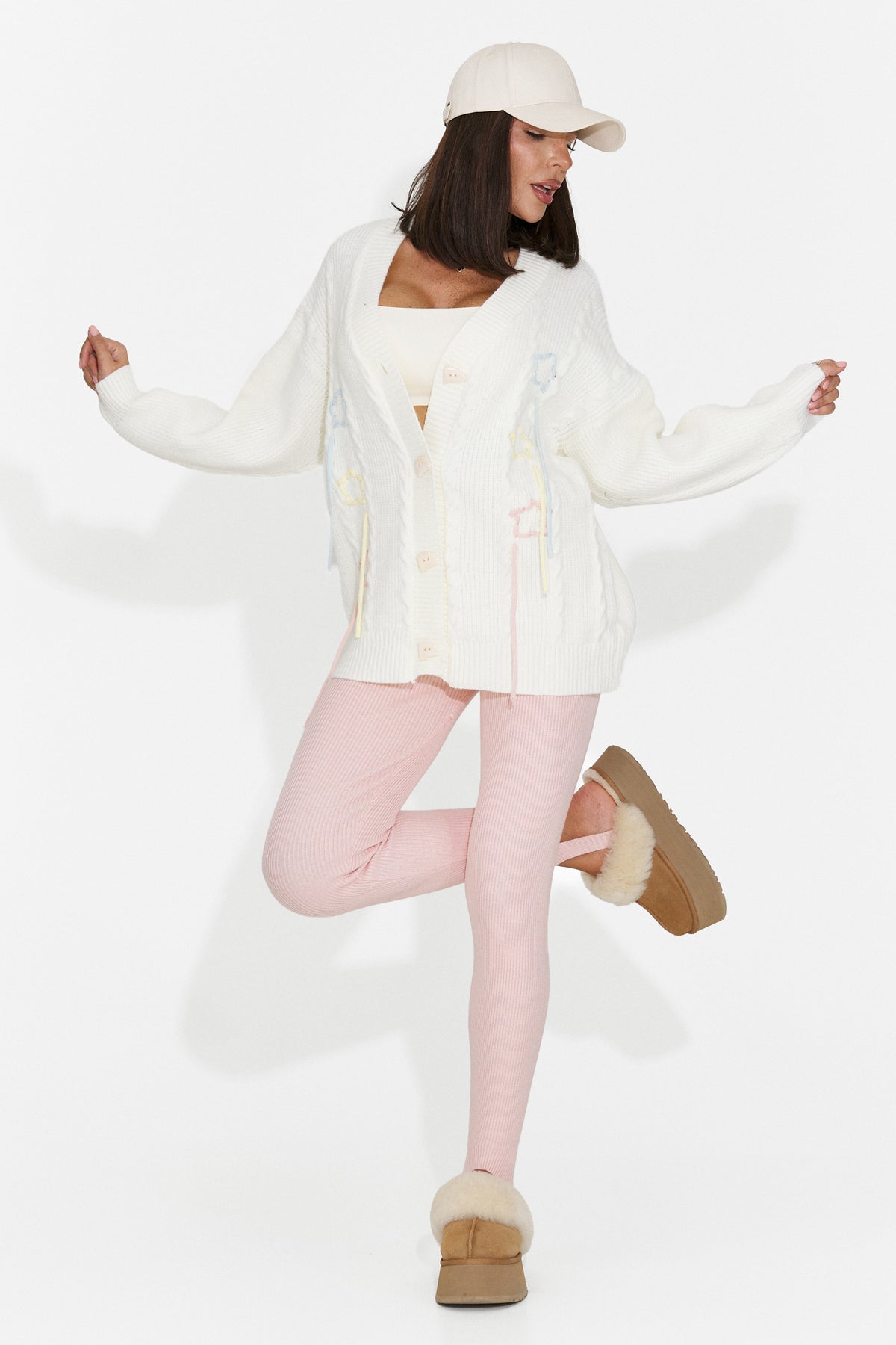 Colanti casual roz Travinoria Bogas
