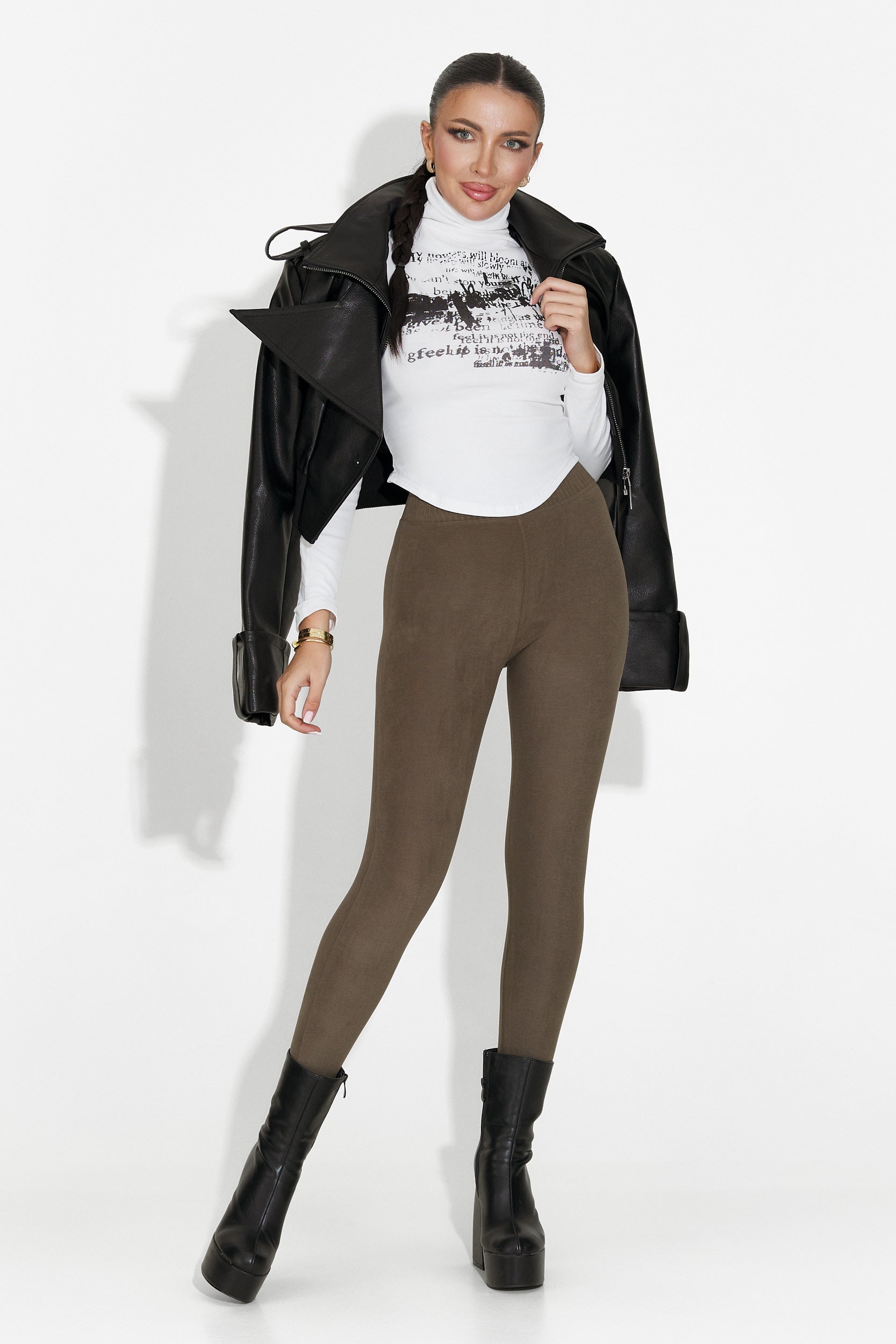 Leggings Comfortlux Khaki da Donna di Otalira Bogas