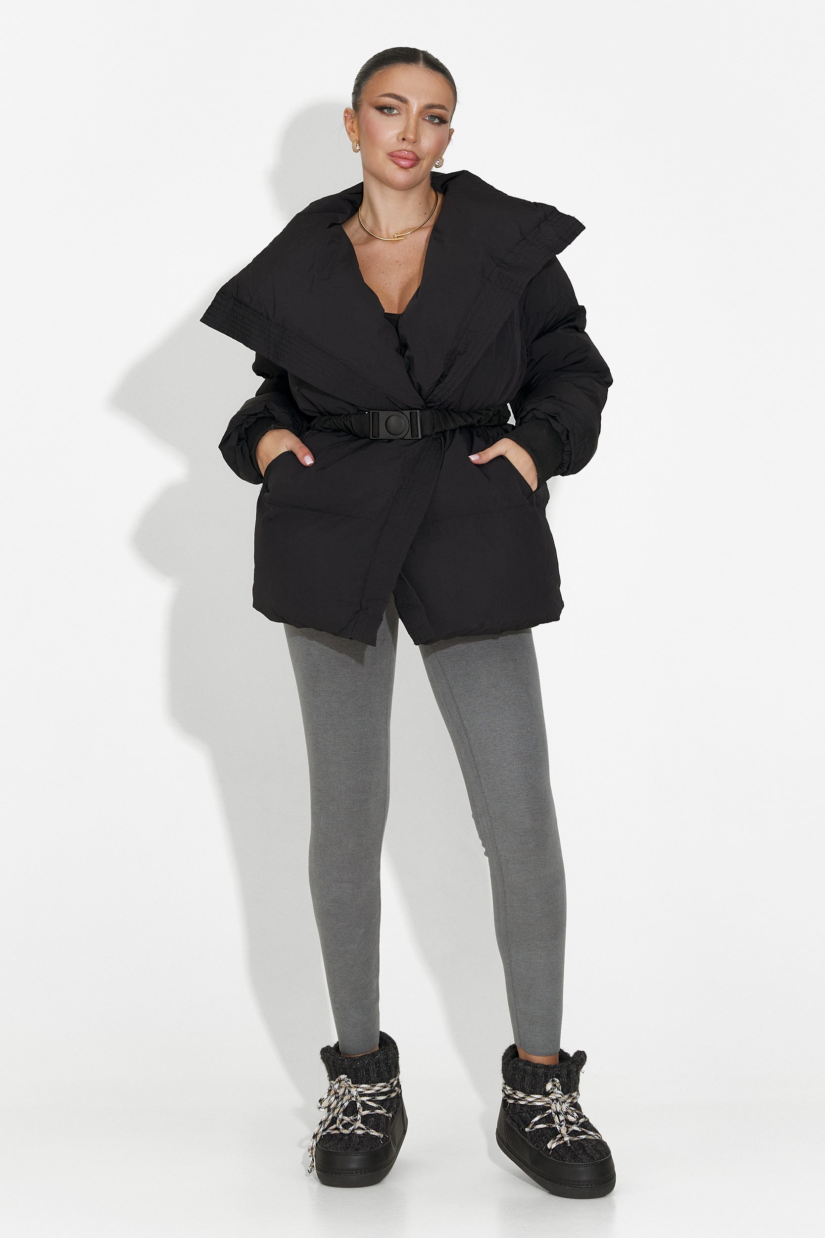 Leggings di Compressione Caldi Grigi di Michelina Bogas