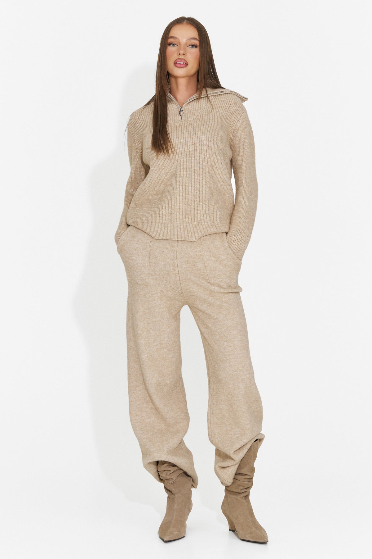 Compleu casual bej Sviola Bogas