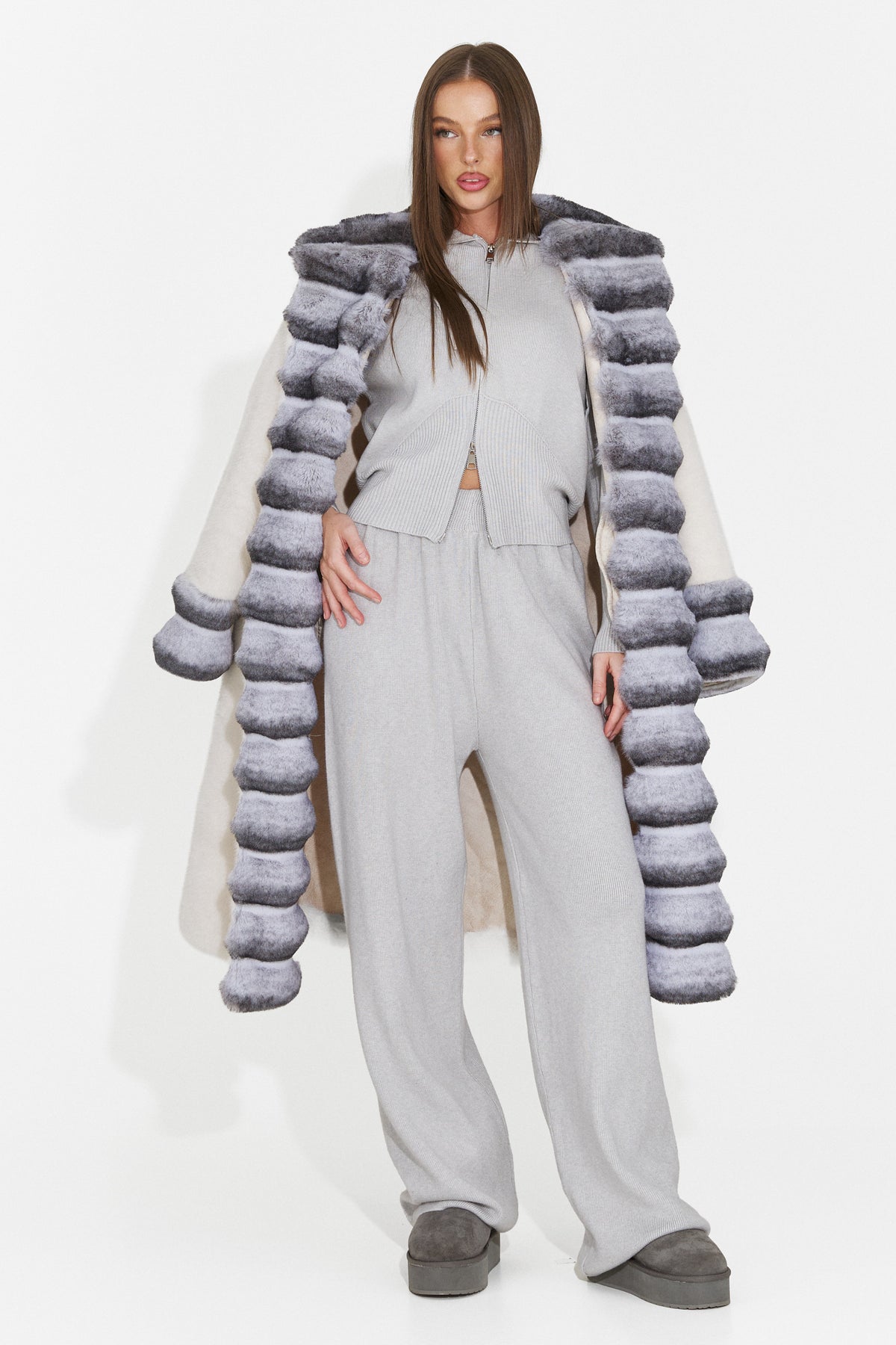 Compleu casual gri Groviroila Bogas